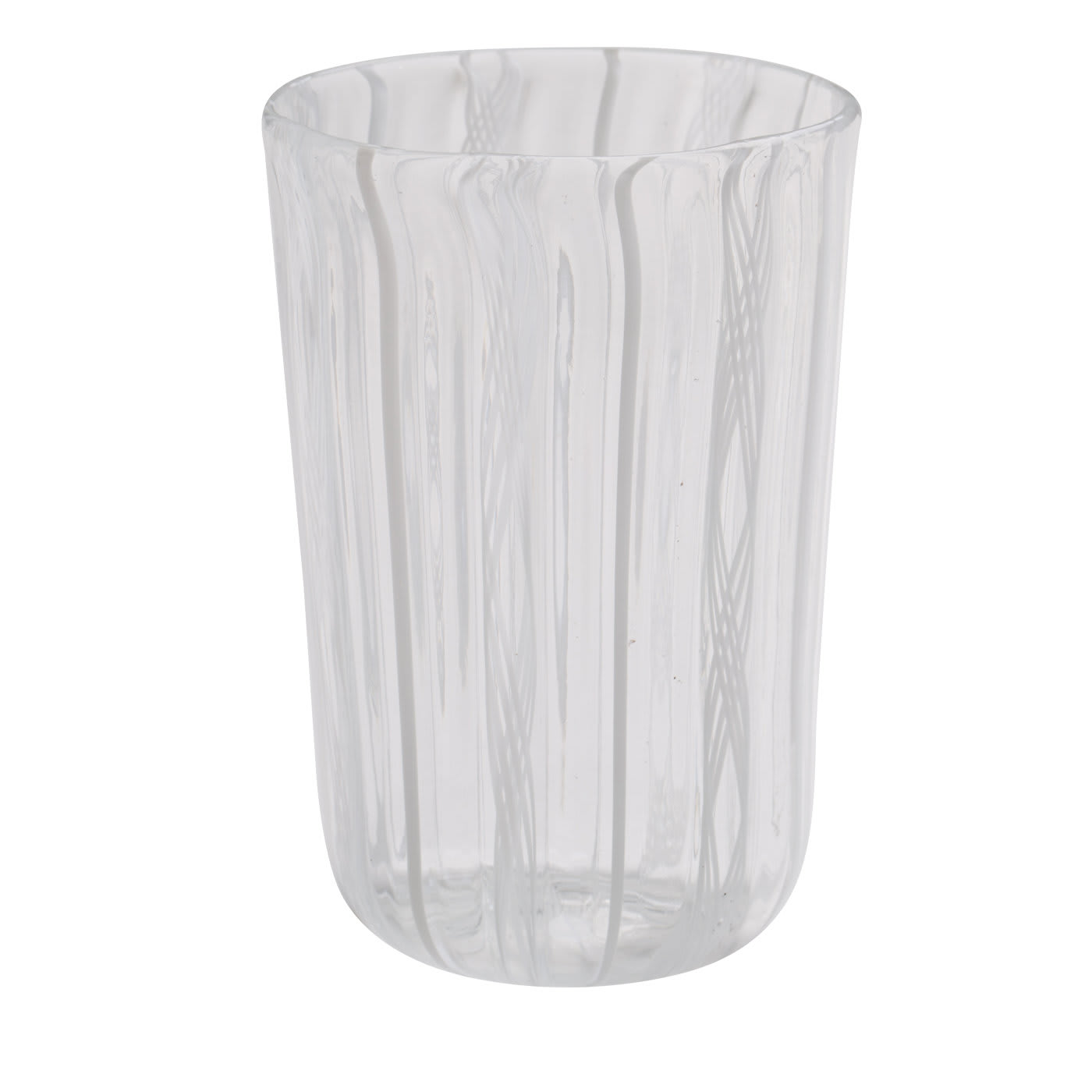 Set di 6 bicchieri bianchi in filigrana