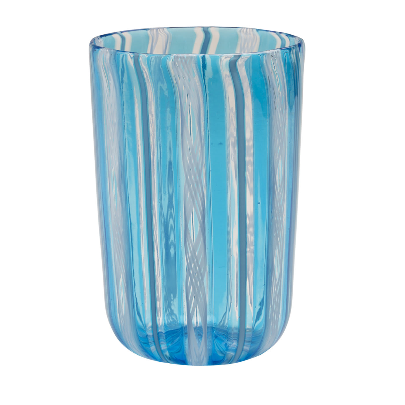 Set di 6 bicchieri blu in filigrana