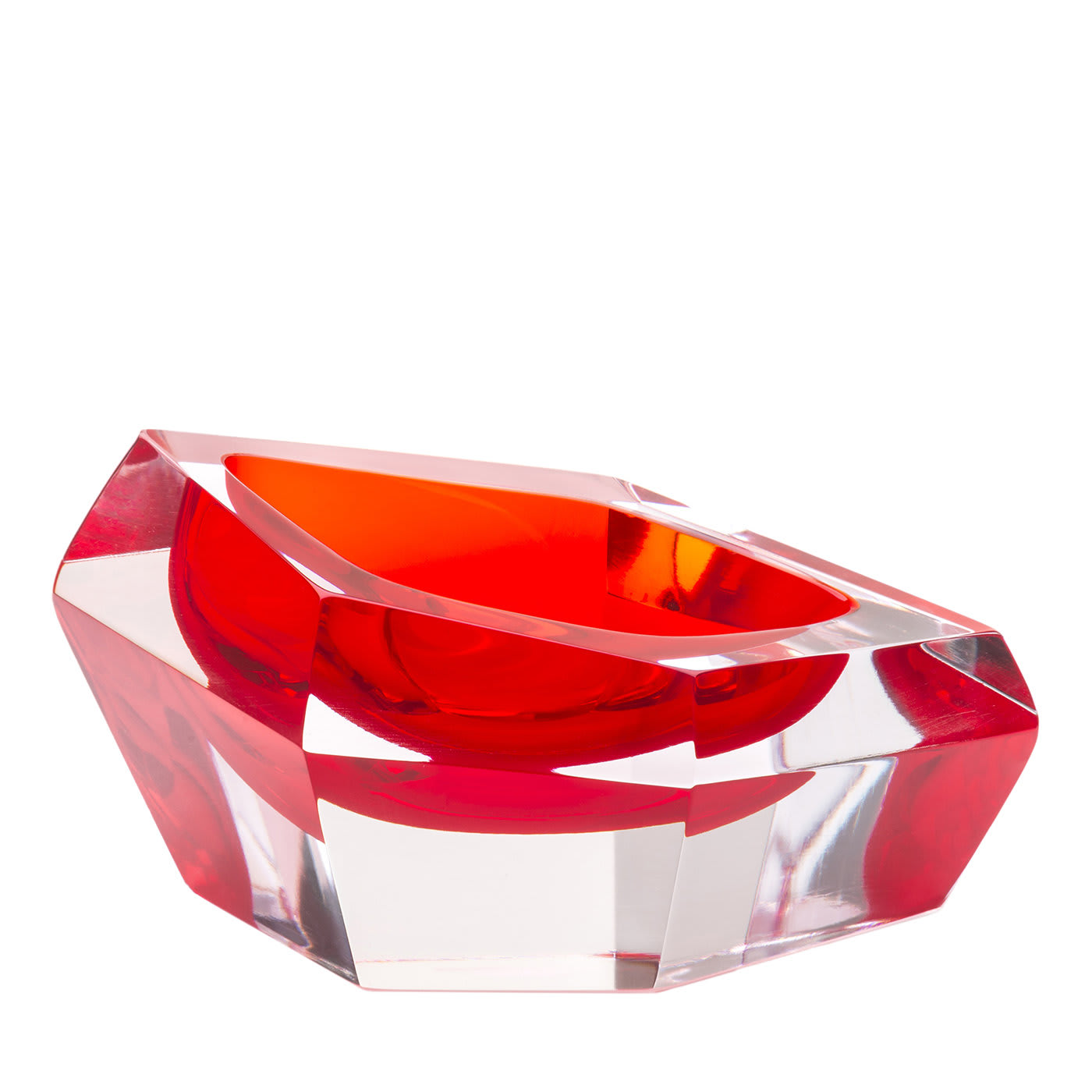 Piccolo centrotavola rosso Kastle di Karim Rashid