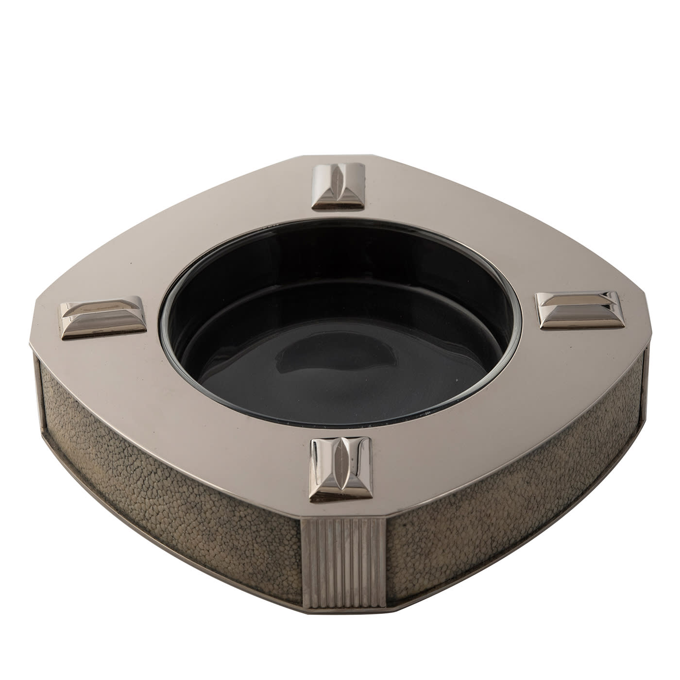 Galucharme Posacenere in pelle verde salvia di Nino Basso