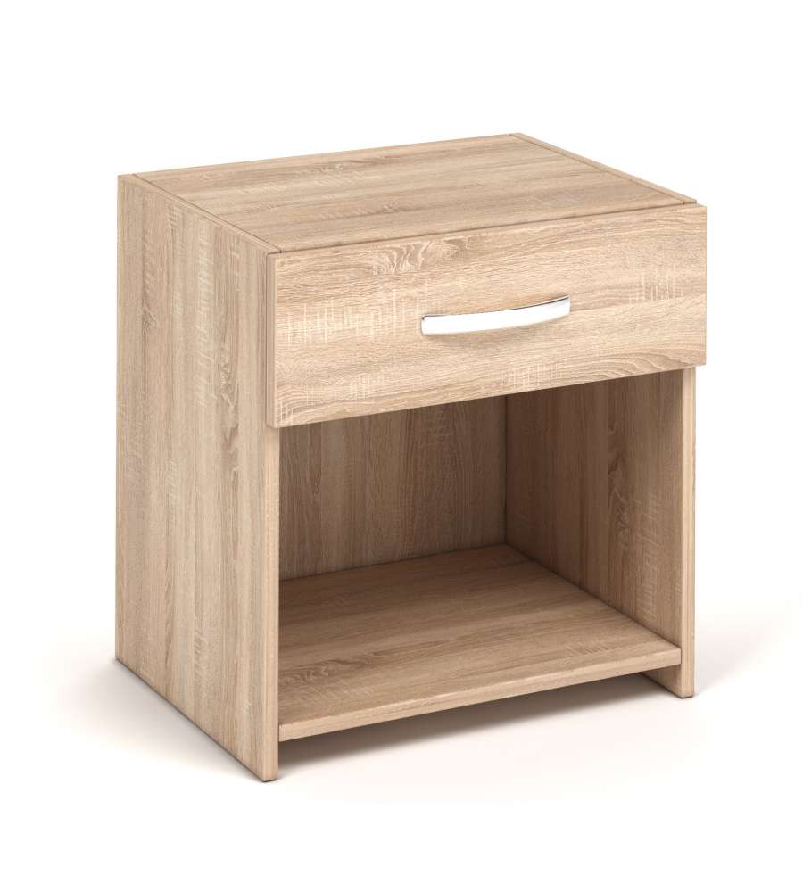 Comodino Rovere Chiaro 1 Cassetto Design Essenziale 44,4x35x41 cm