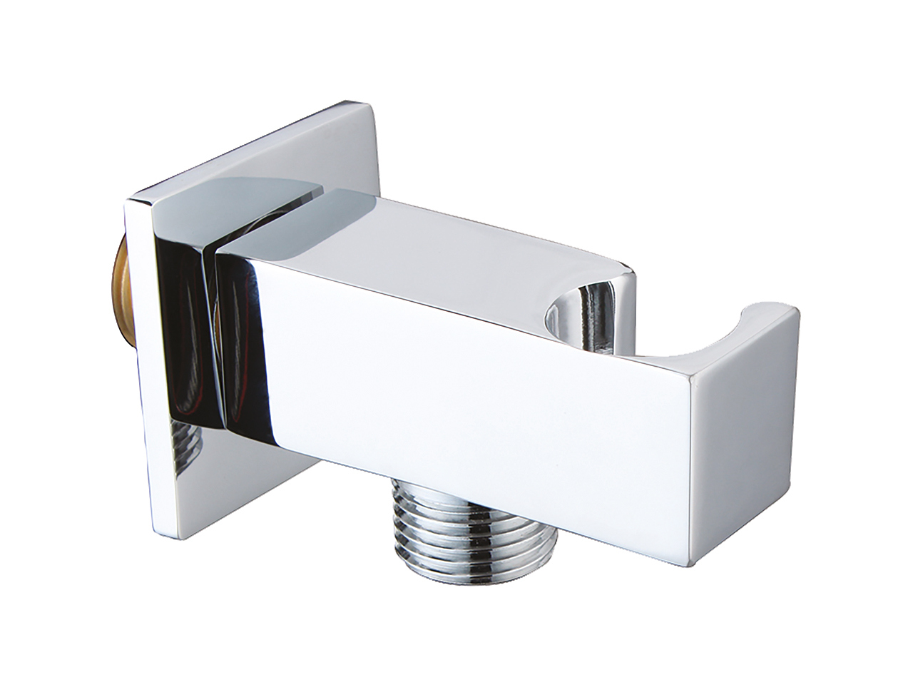 Presa Acqua Duplex Quadrata con Supporto M.M 1/2 Ottone Cromato-54178