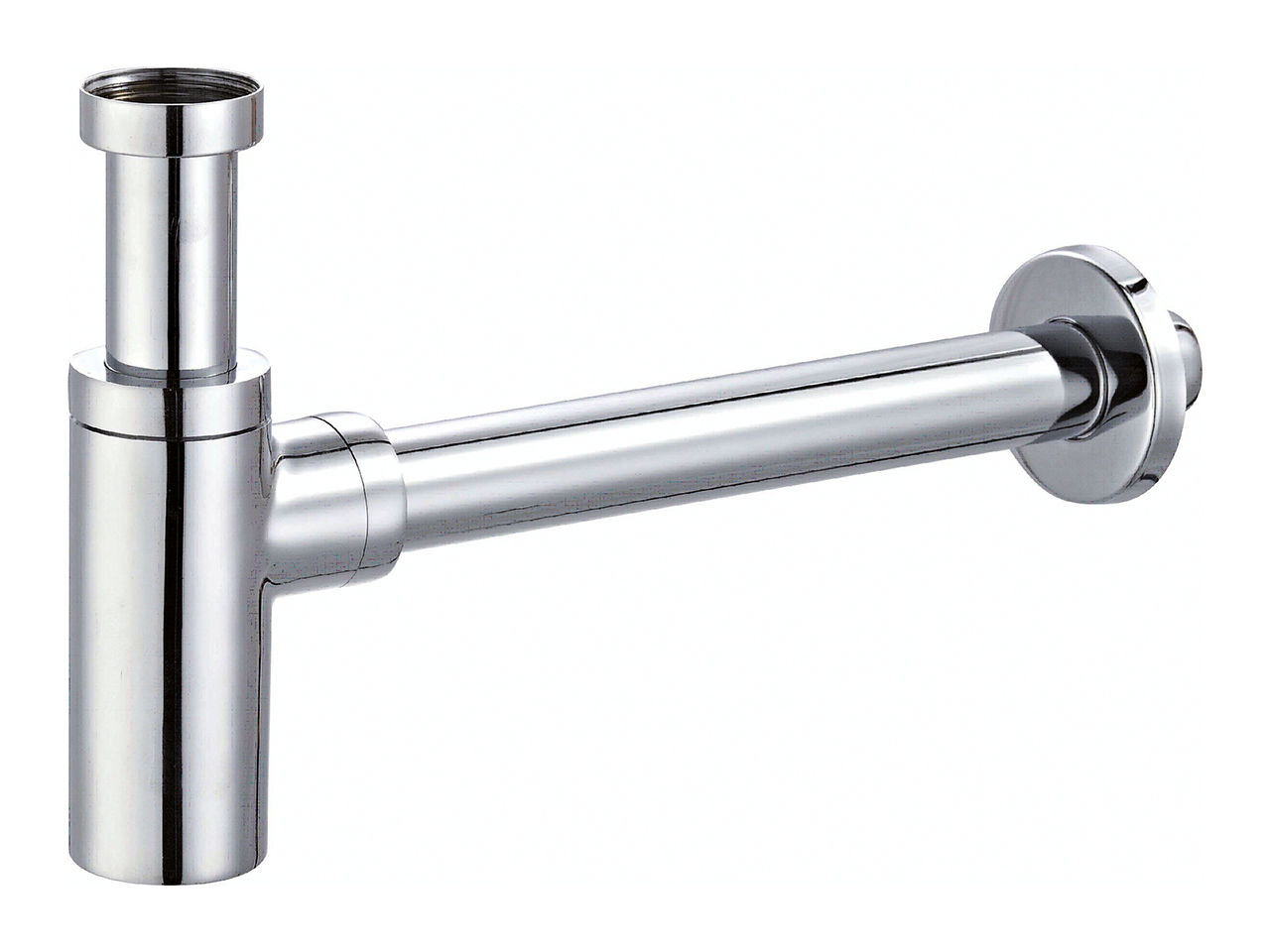 Sifone per Lavabo Design Tondo Alto 11/4 Metallo Cromo-54185