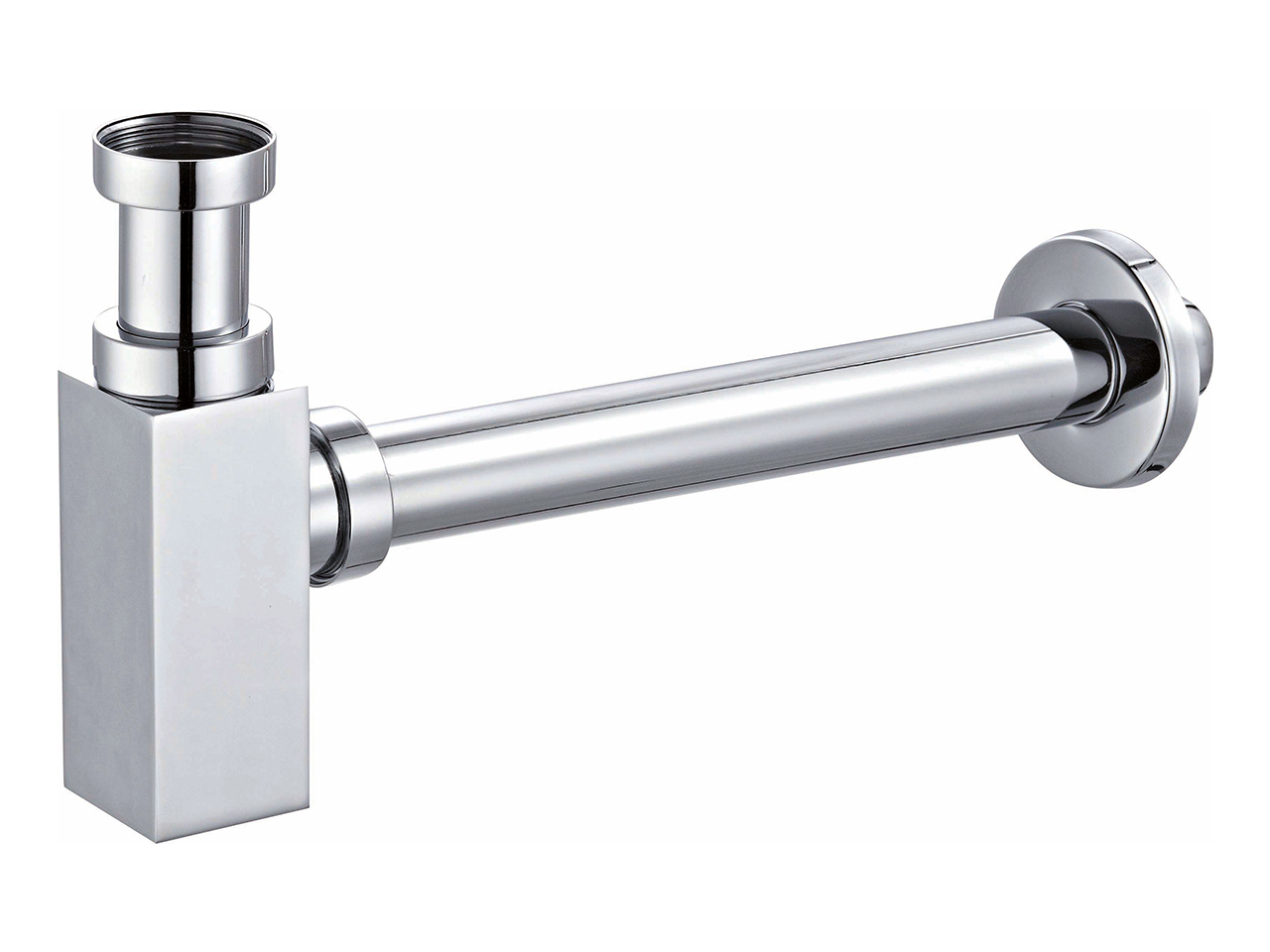 Sifone per Lavabo Design Quadrato 11/4 Metallo Cromo-54187