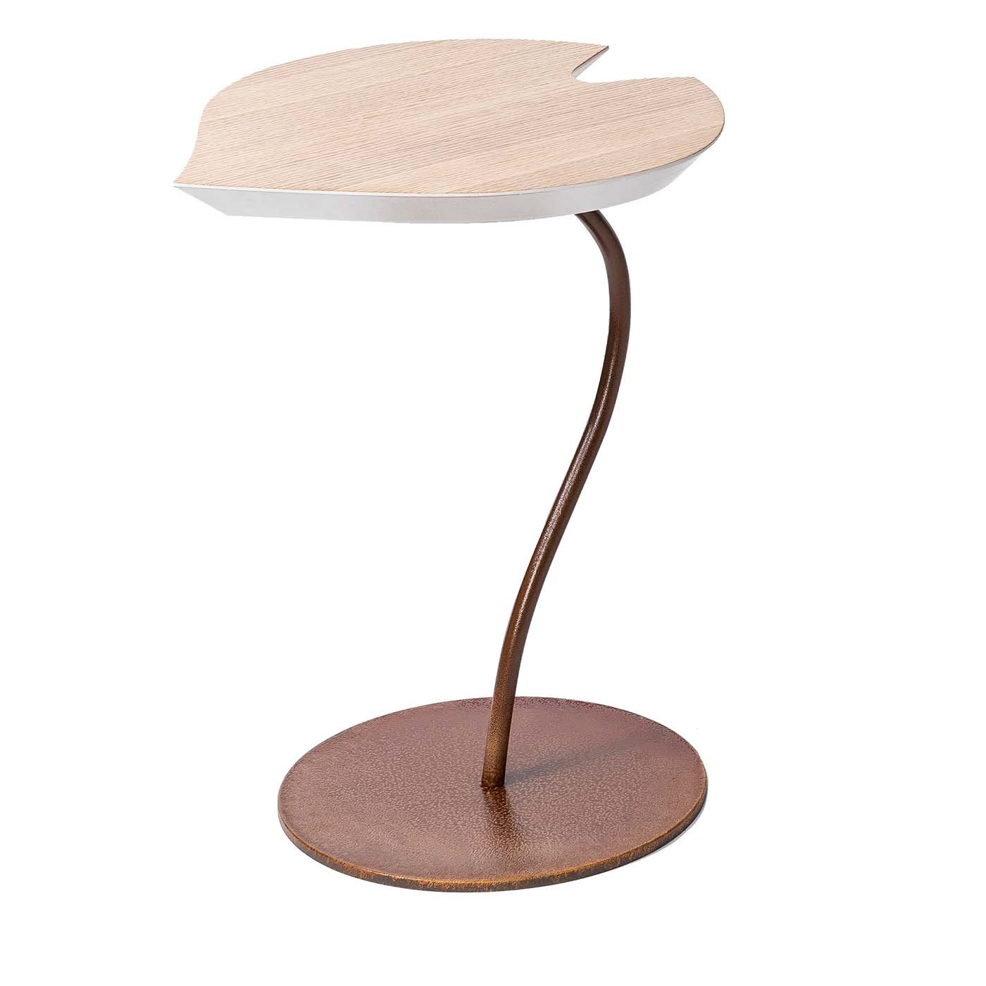 TAVOLINO LEAF CON TOP IN ROVERE SBIANCATO