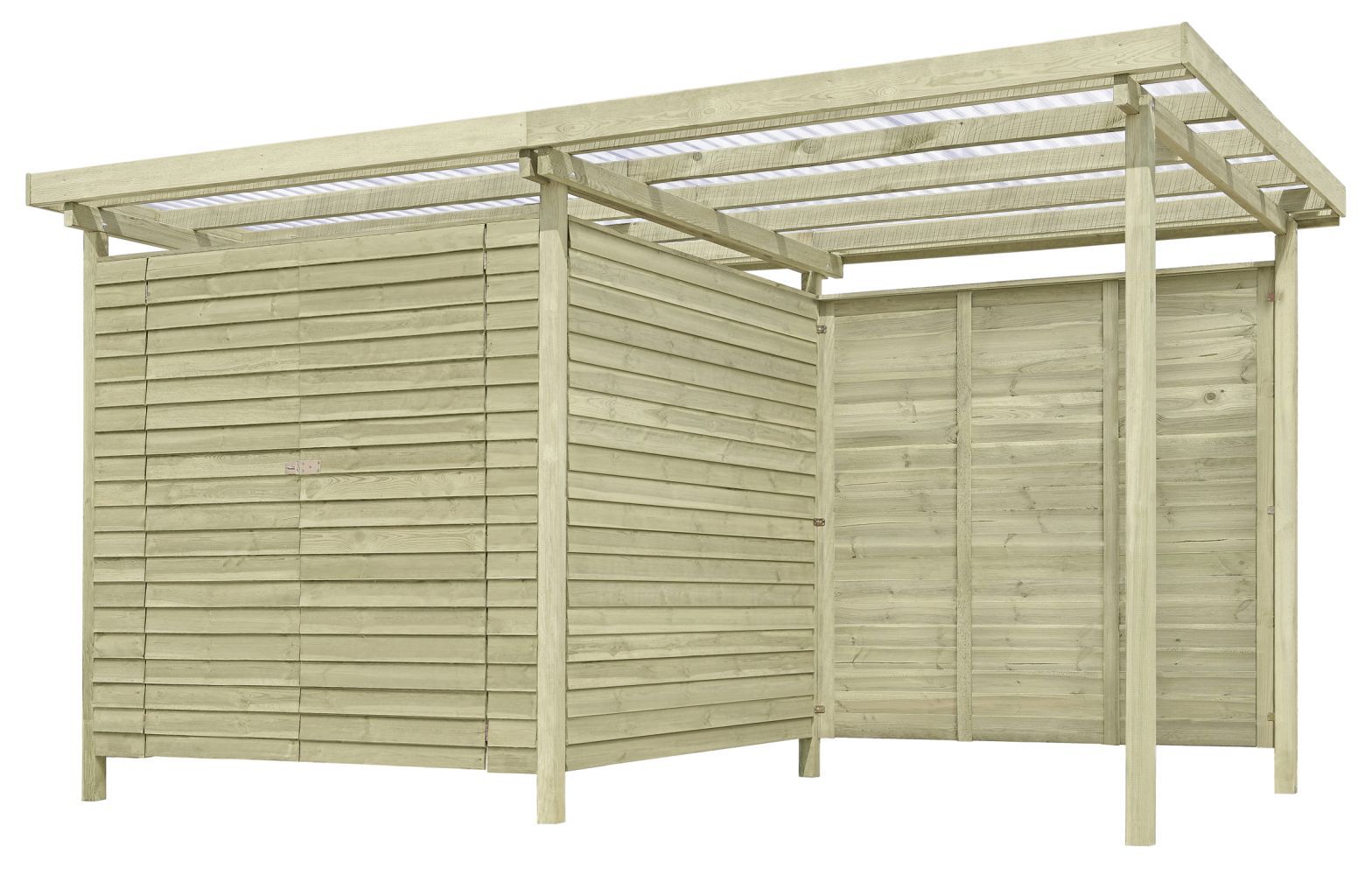 Casetta da giardino prefabbricata 10, pino, FSC® - misure esterne: 408 x 254 x 225 cm (l x p x h)