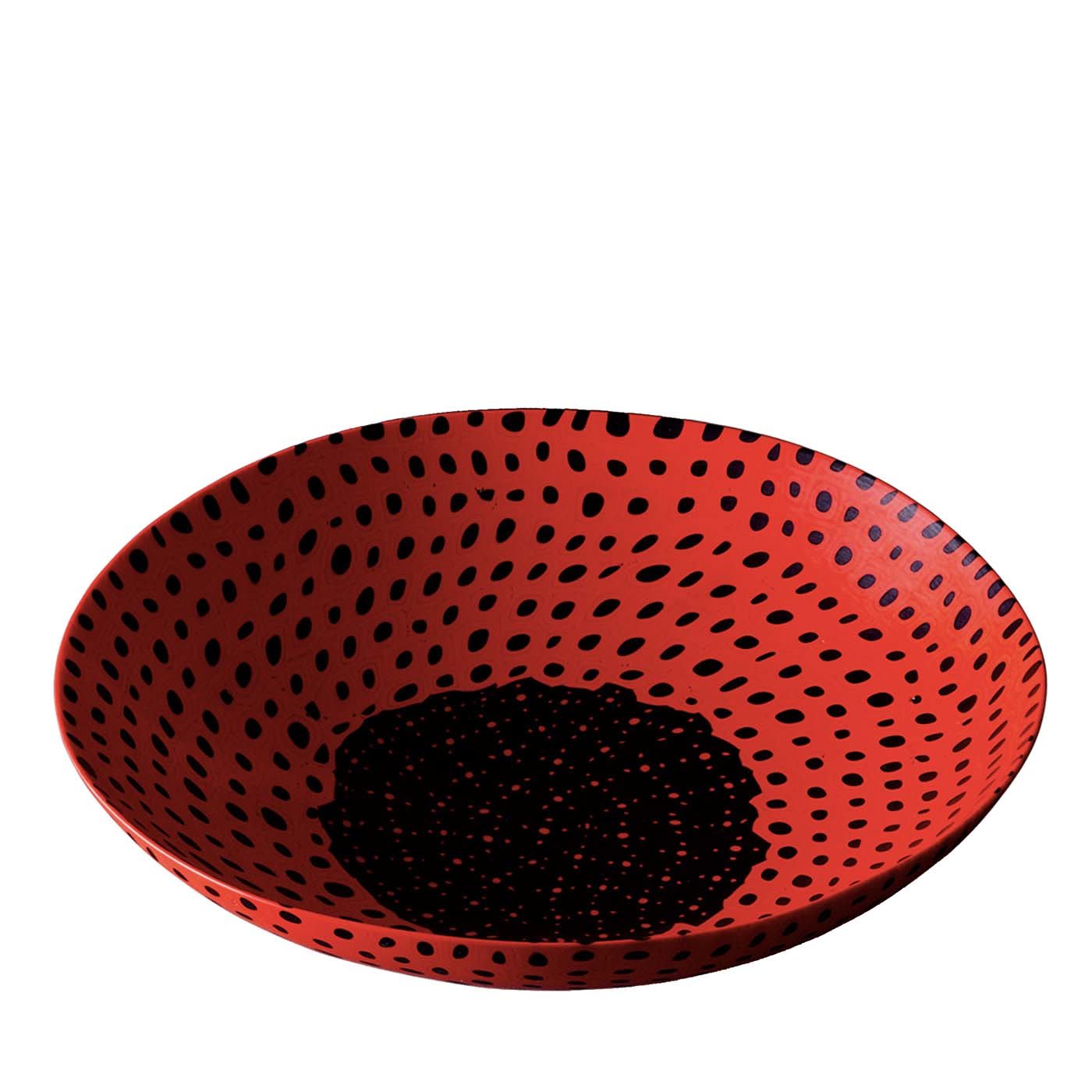 Centrotavola rotondo Murrine Opache di Carlo Scarpa in rosso