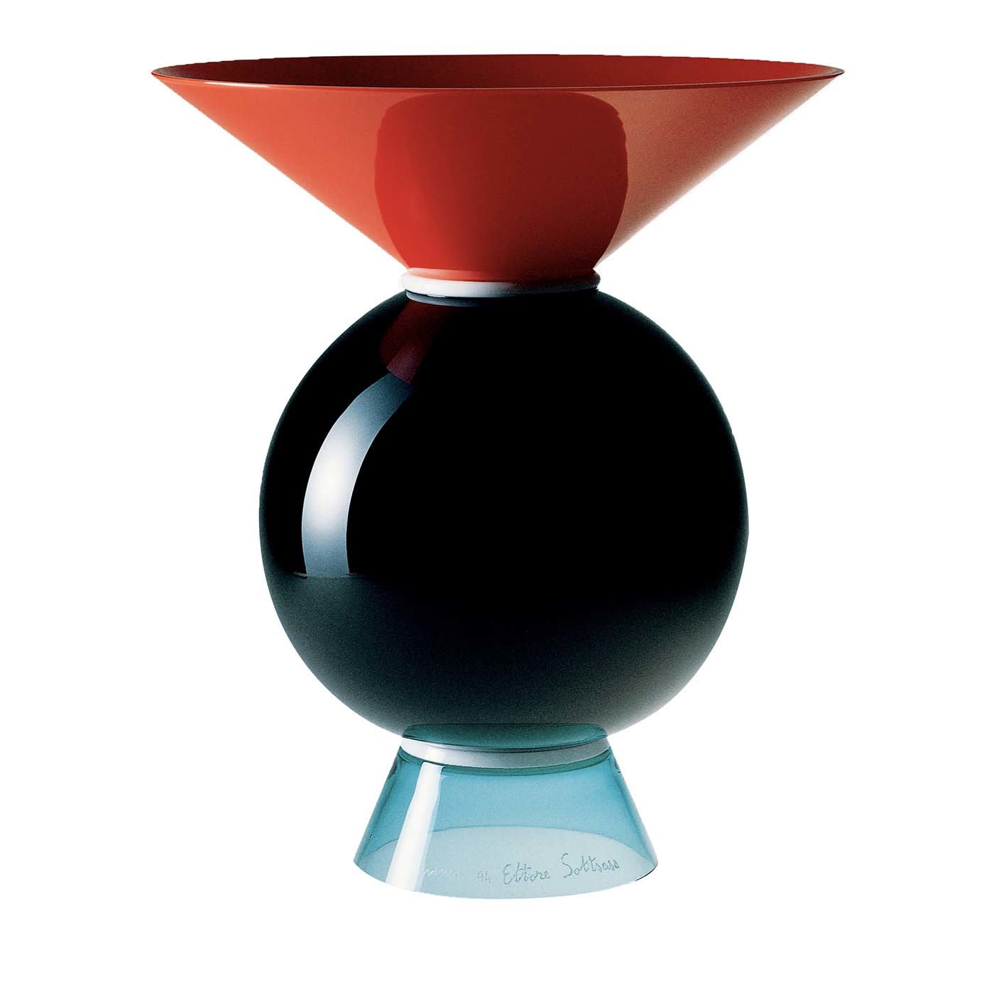 Vaso in Vetro Yemen di Ettore Sottsass