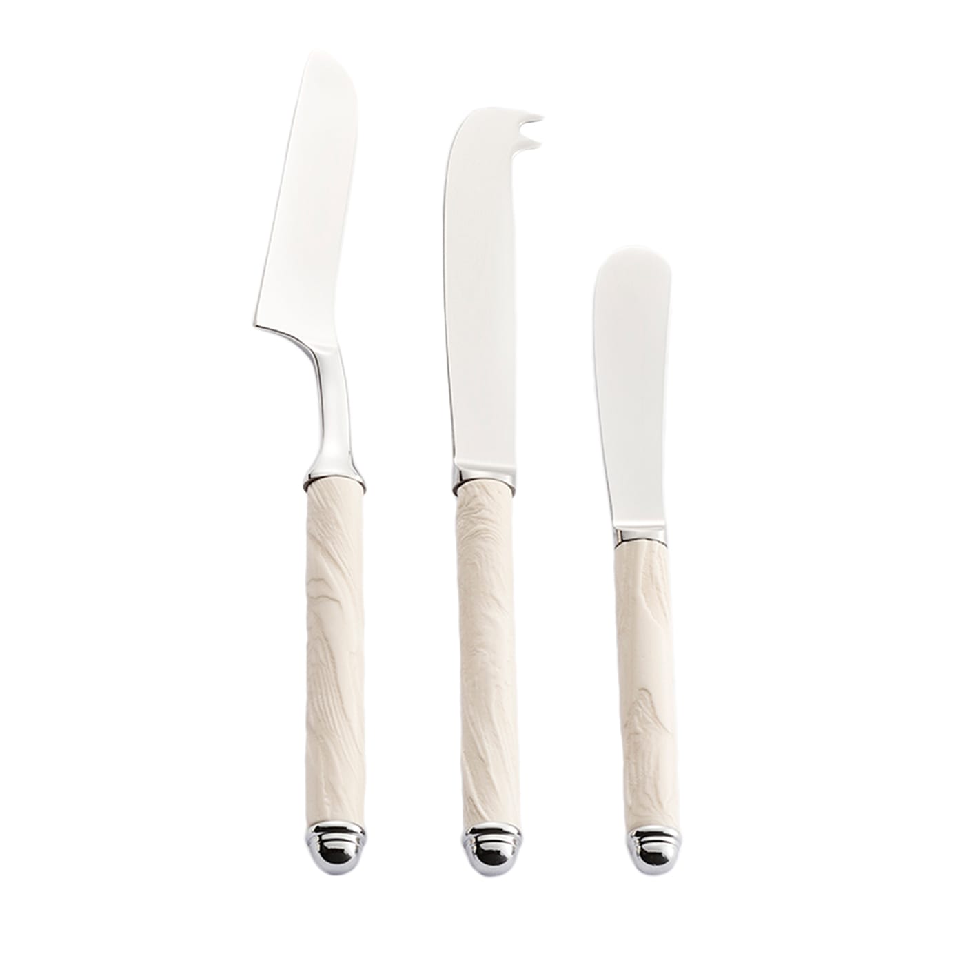 Set di 3 coltelli da formaggio Corallo White