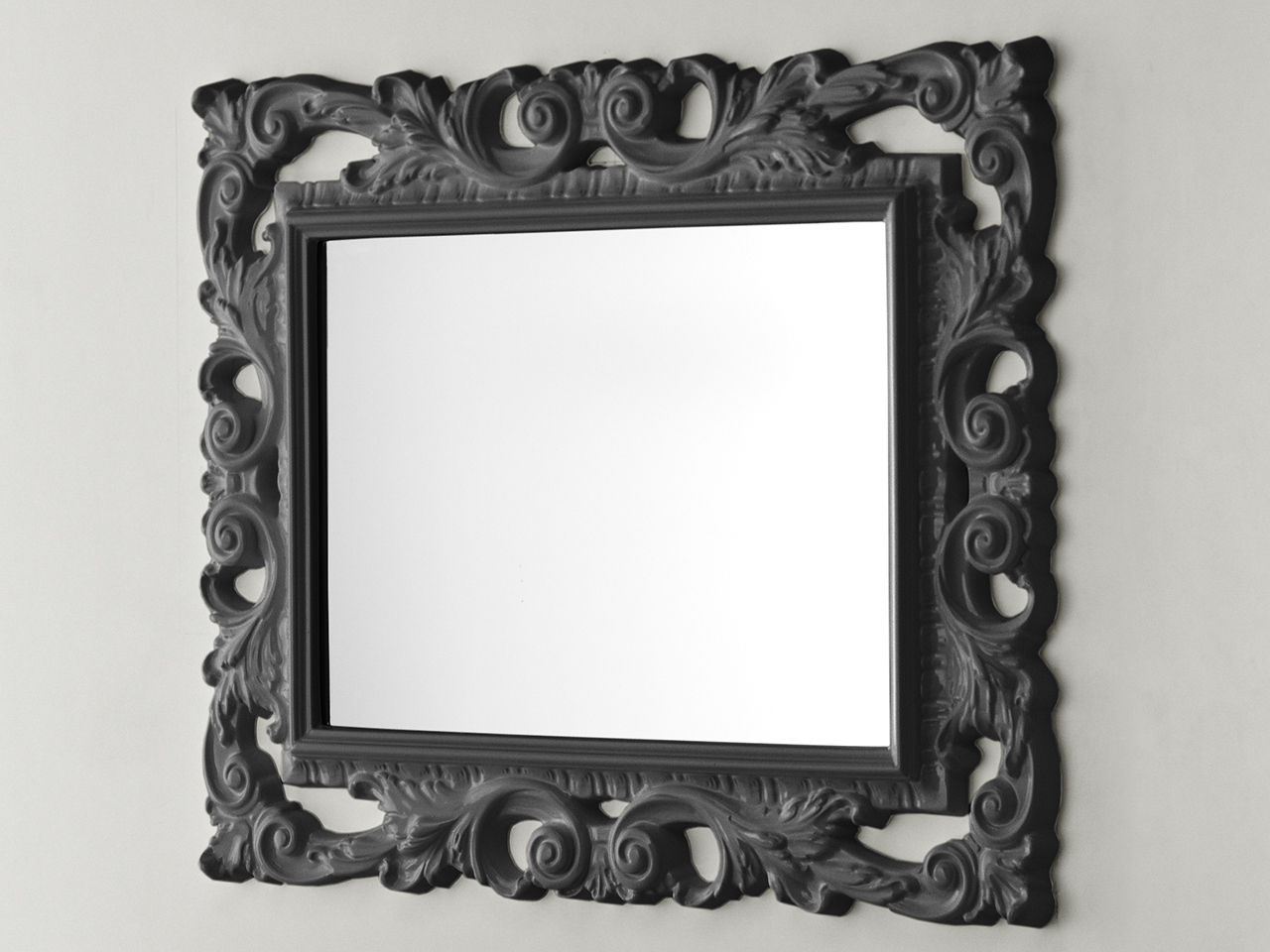 Specchio Bagno Barocco 94X75 Grigio Antracite-6927