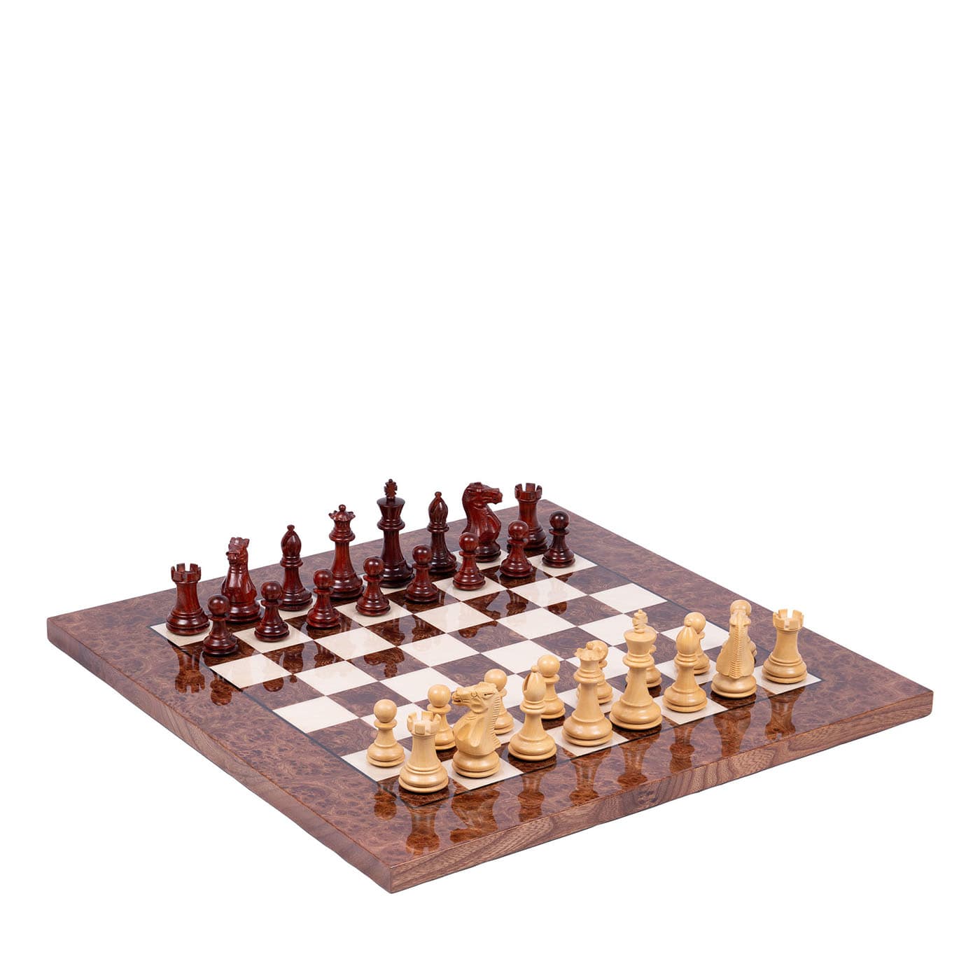 Set di Scacchi Professionale in Radica di Olmo Staunton