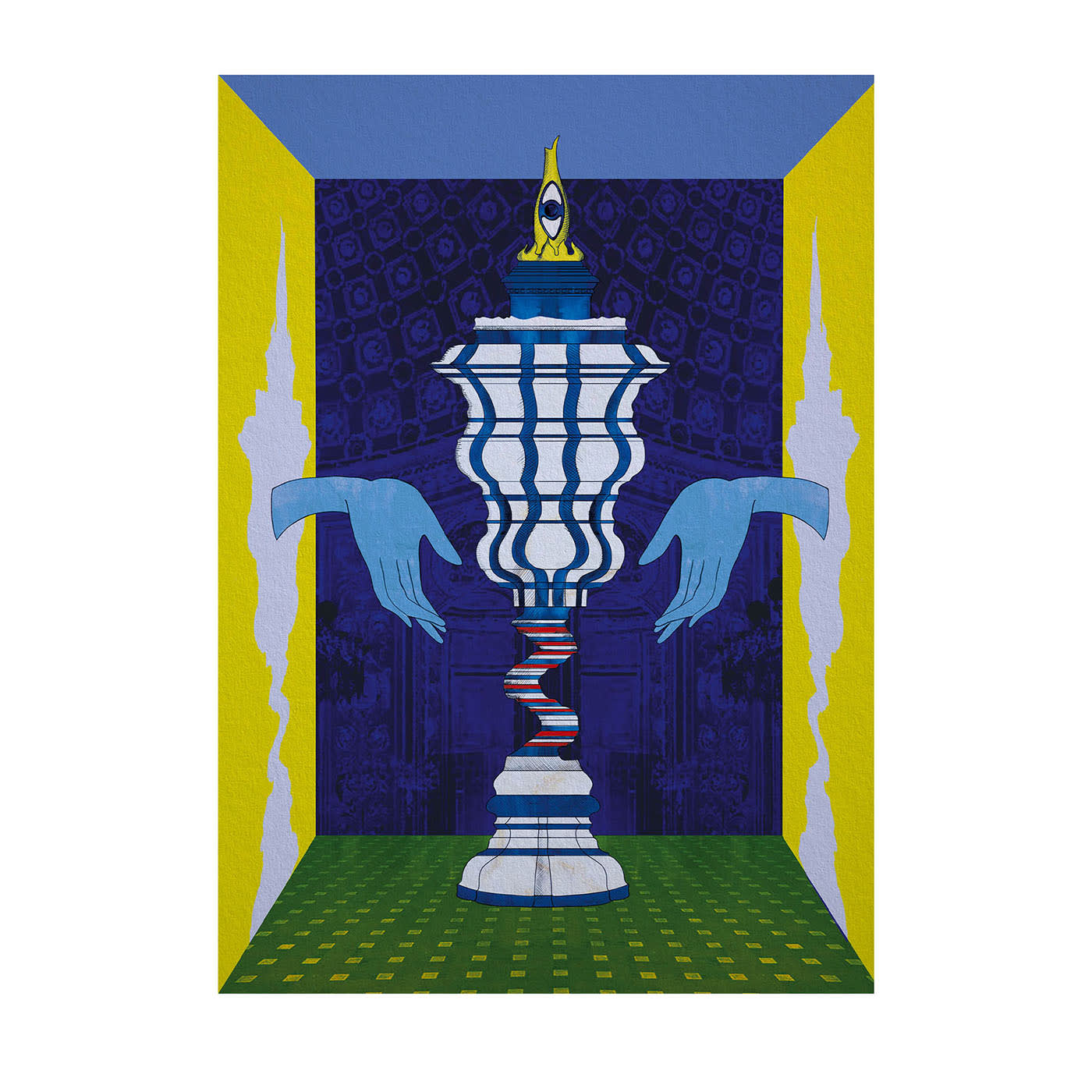 Vaso d'Avorio Stampa su Viscosa - Edizione limitata di 15 pezzi