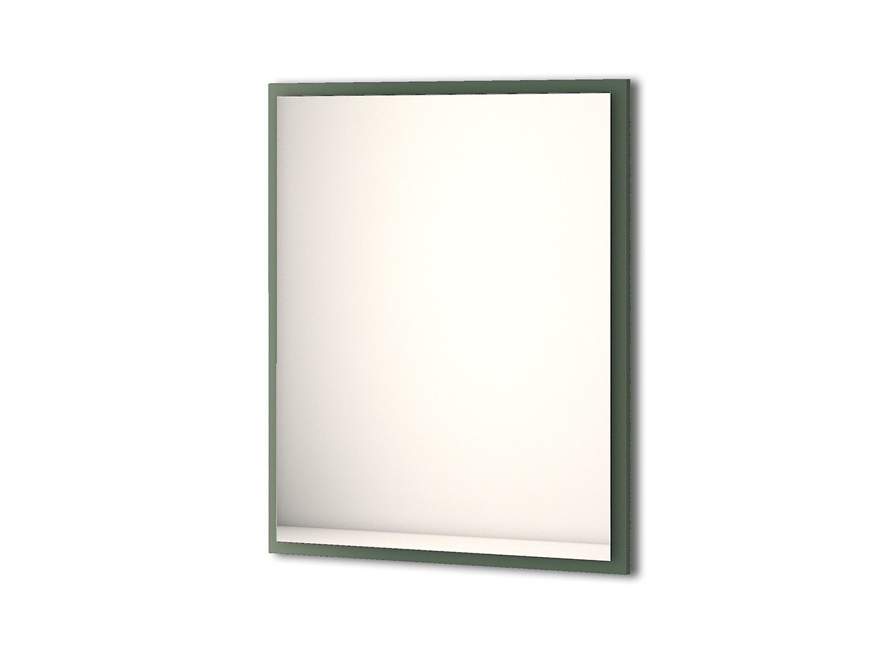 Specchio Bagno con Luce Led Classic 90x73 cm Verde Salvia Opaco-70872