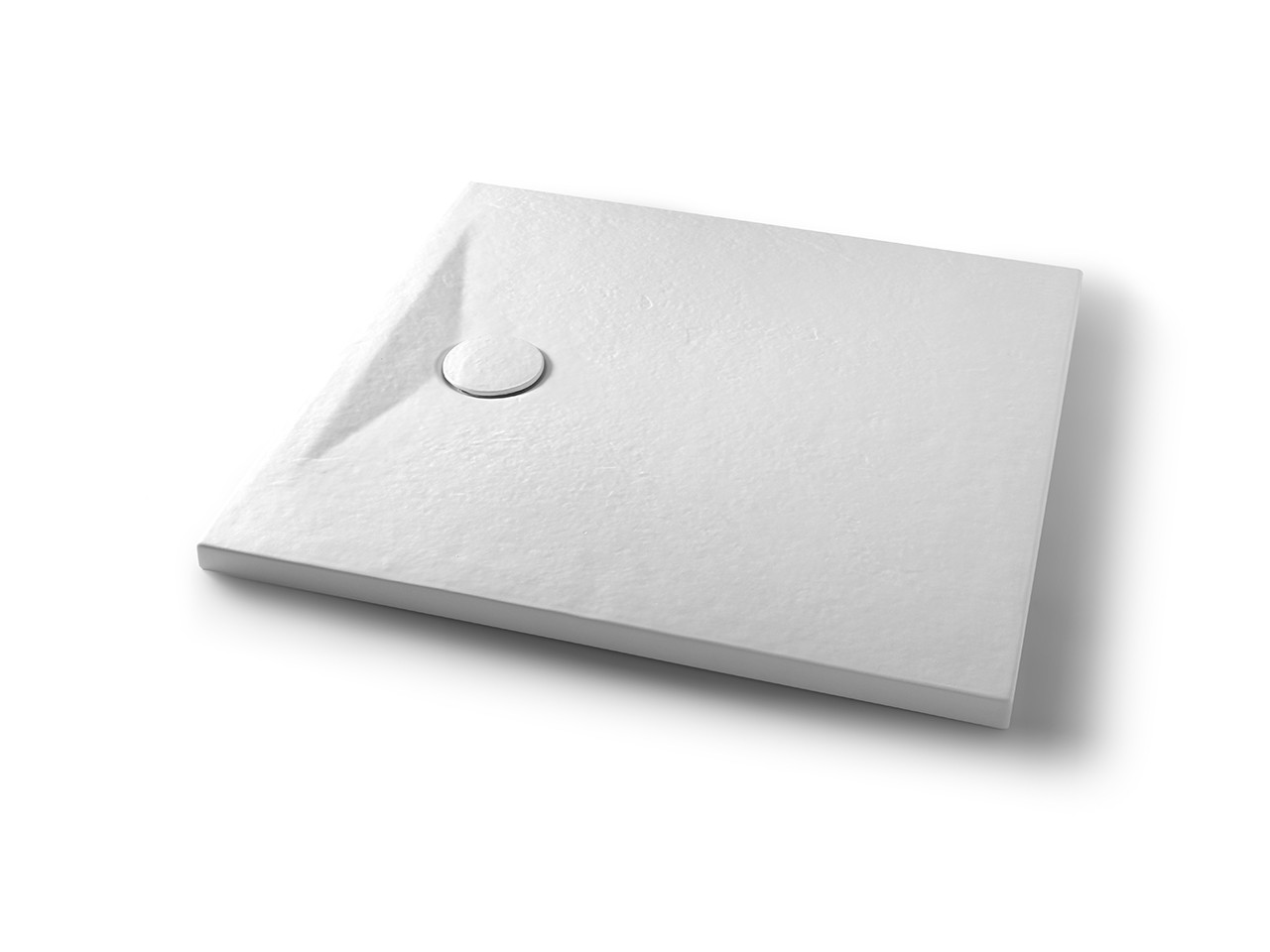 Piatto Doccia Appia Quadrato 90x90 in Ceramica Effetto Pietra Bianco Gesso Opaco-71726