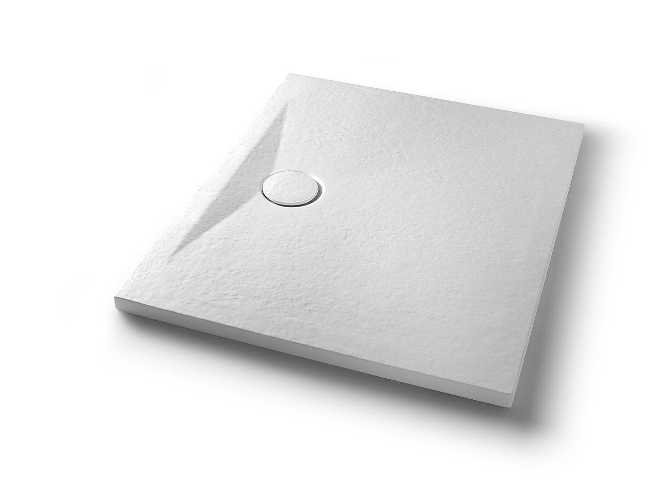 Piatto Doccia Appia Rettangolare 100x80 in Ceramica Effetto Pietra Bianco Gesso Opaco-71728