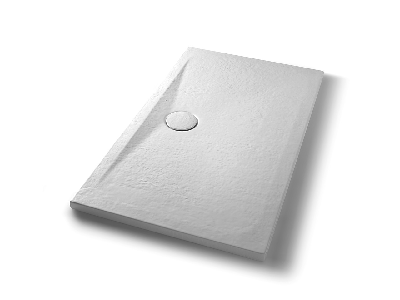 Piatto Doccia Appia Rettangolare 120x70 in Ceramica Effetto Pietra Bianco Gesso Opaco-71729