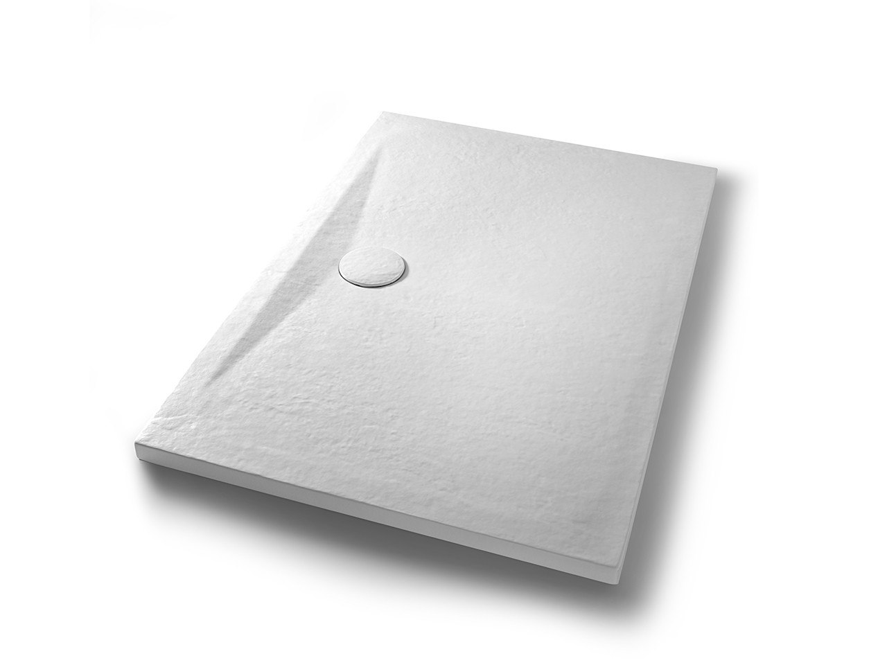 Piatto Doccia Appia Rettangolare 120x80 in Ceramica Effetto Pietra Bianco Gesso Opaco-71730