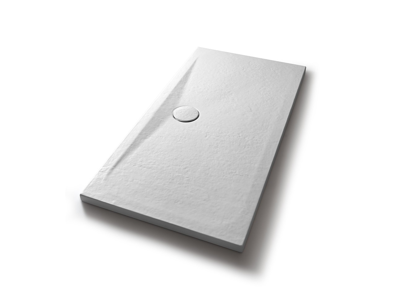 Piatto Doccia Appia Rettangolare 140x70 in Ceramica Effetto Pietra Bianco Gesso Opaco-71731