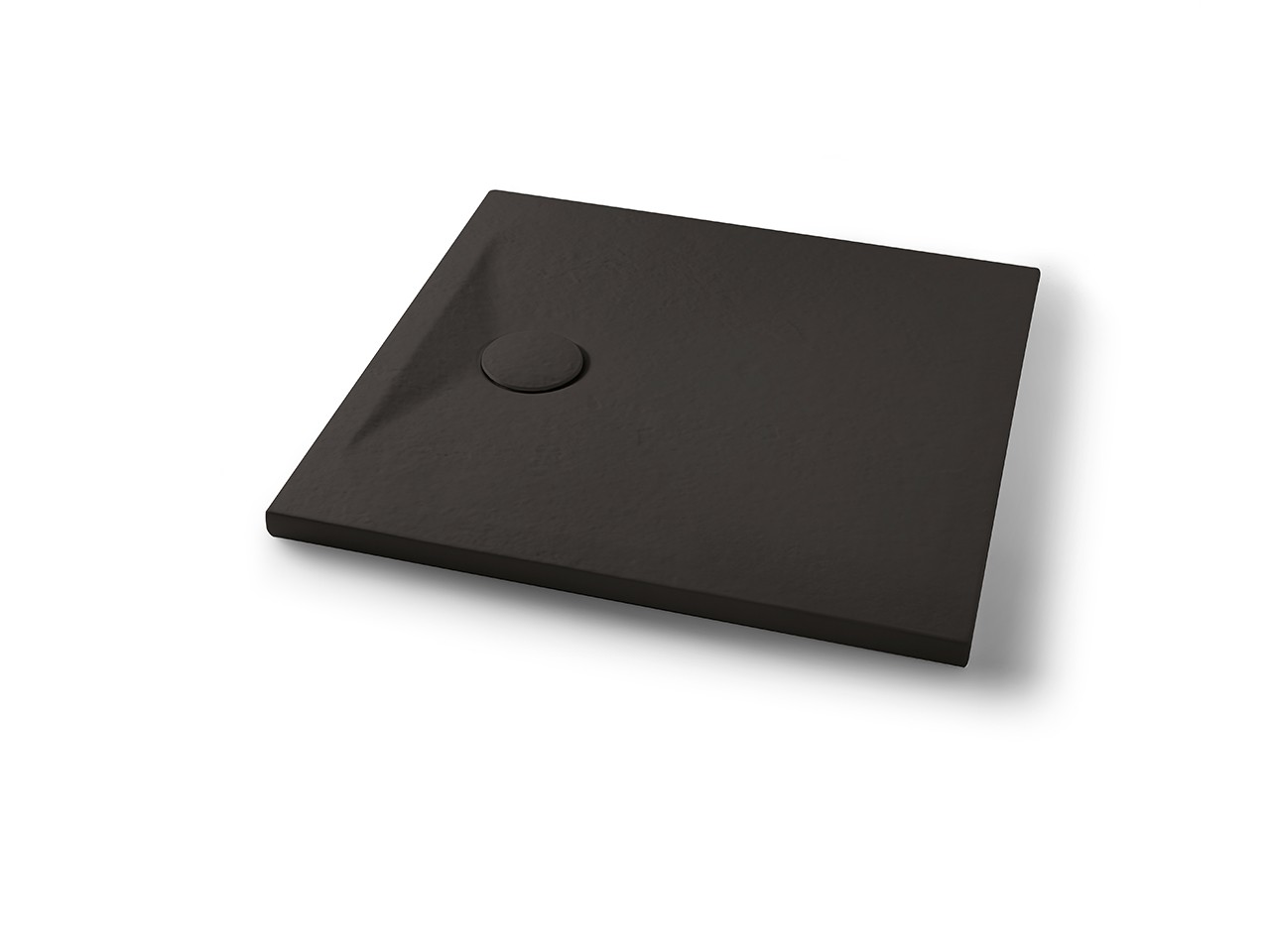 Piatto Doccia Appia Quadrato 80x80 in Ceramica Effetto Pietra Grafite Opaco-71744