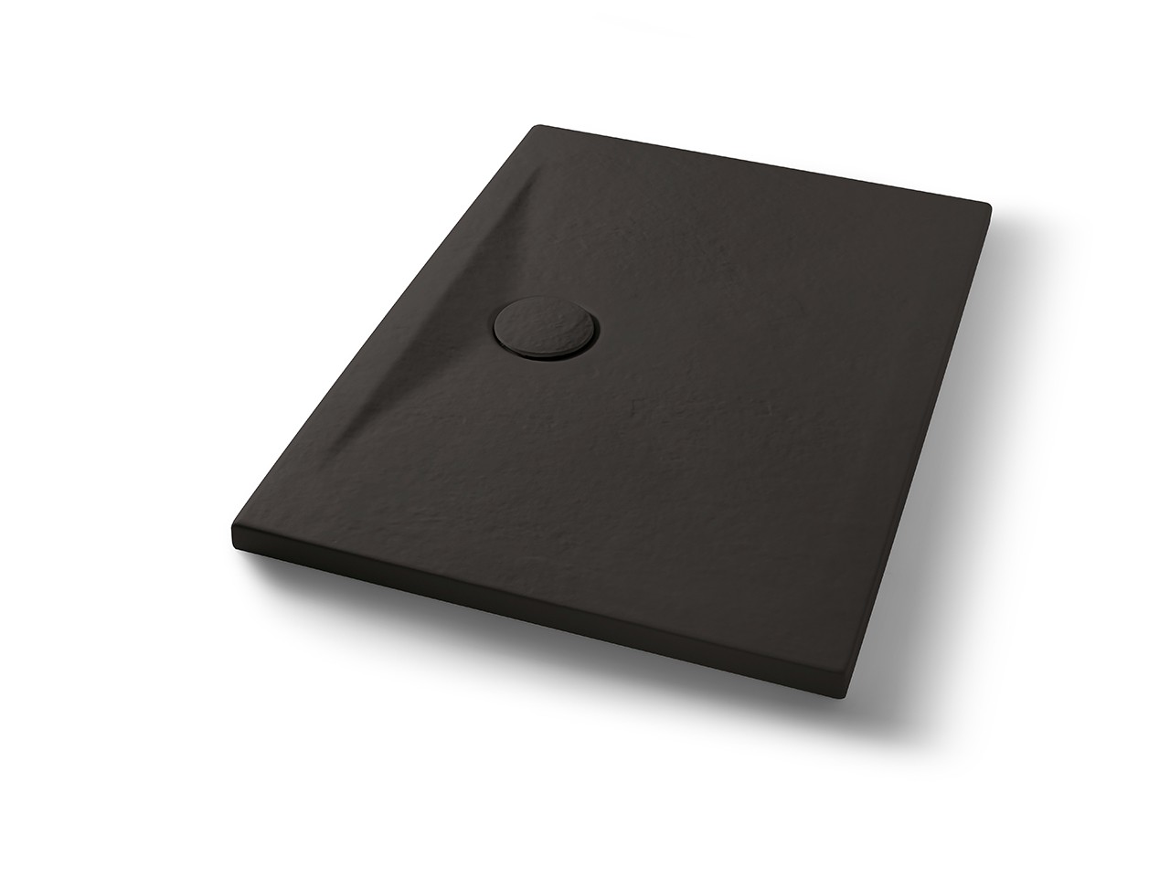 Piatto Doccia Appia Rettangolare 100x70 in Ceramica Effetto Pietra Grafite Opaco-71747