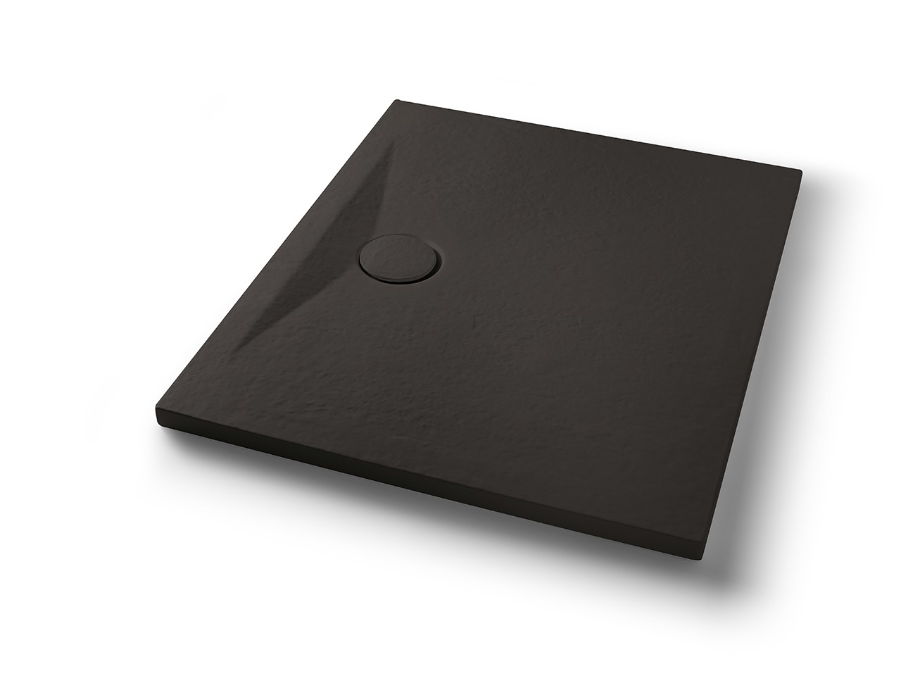 Piatto Doccia Appia Rettangolare 100x80 in Ceramica Effetto Pietra Grafite Opaco-71748