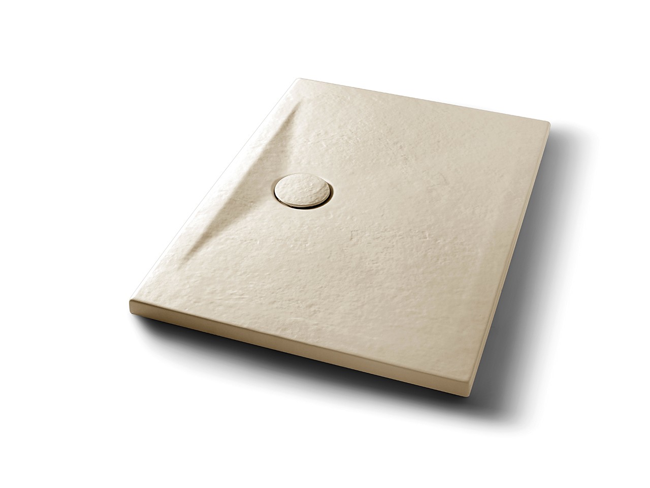 Piatto Doccia Appia Rettangolare 100x70 in Ceramica Effetto Pietra Beige Opaco-71757