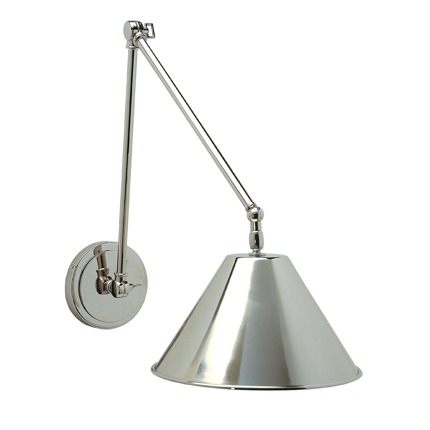 Applique Hamal in ottone, nichel lucido di Michele Bönan