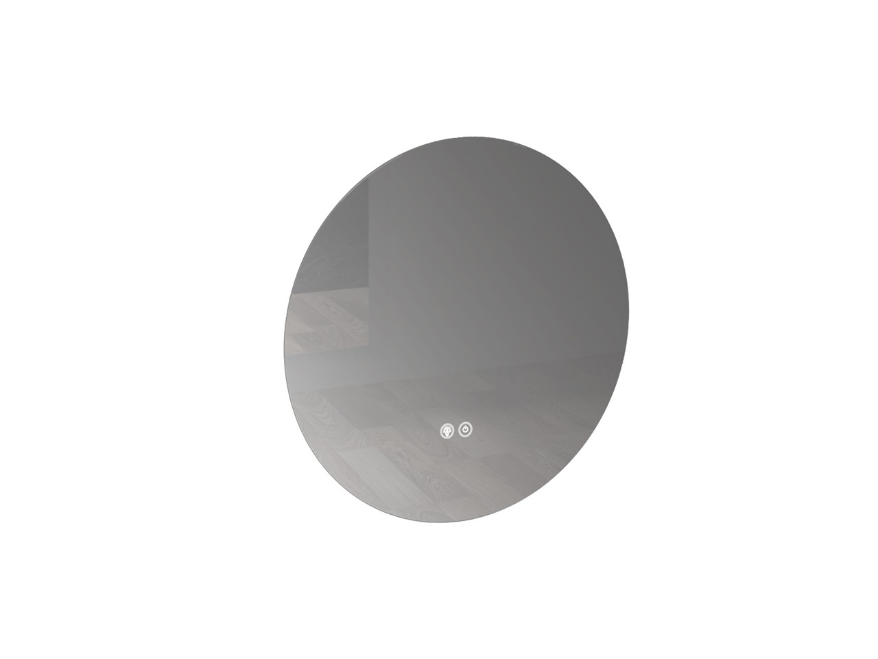 Specchio LED ATLAS Ø80 retroilluminato a filo lucido-75577