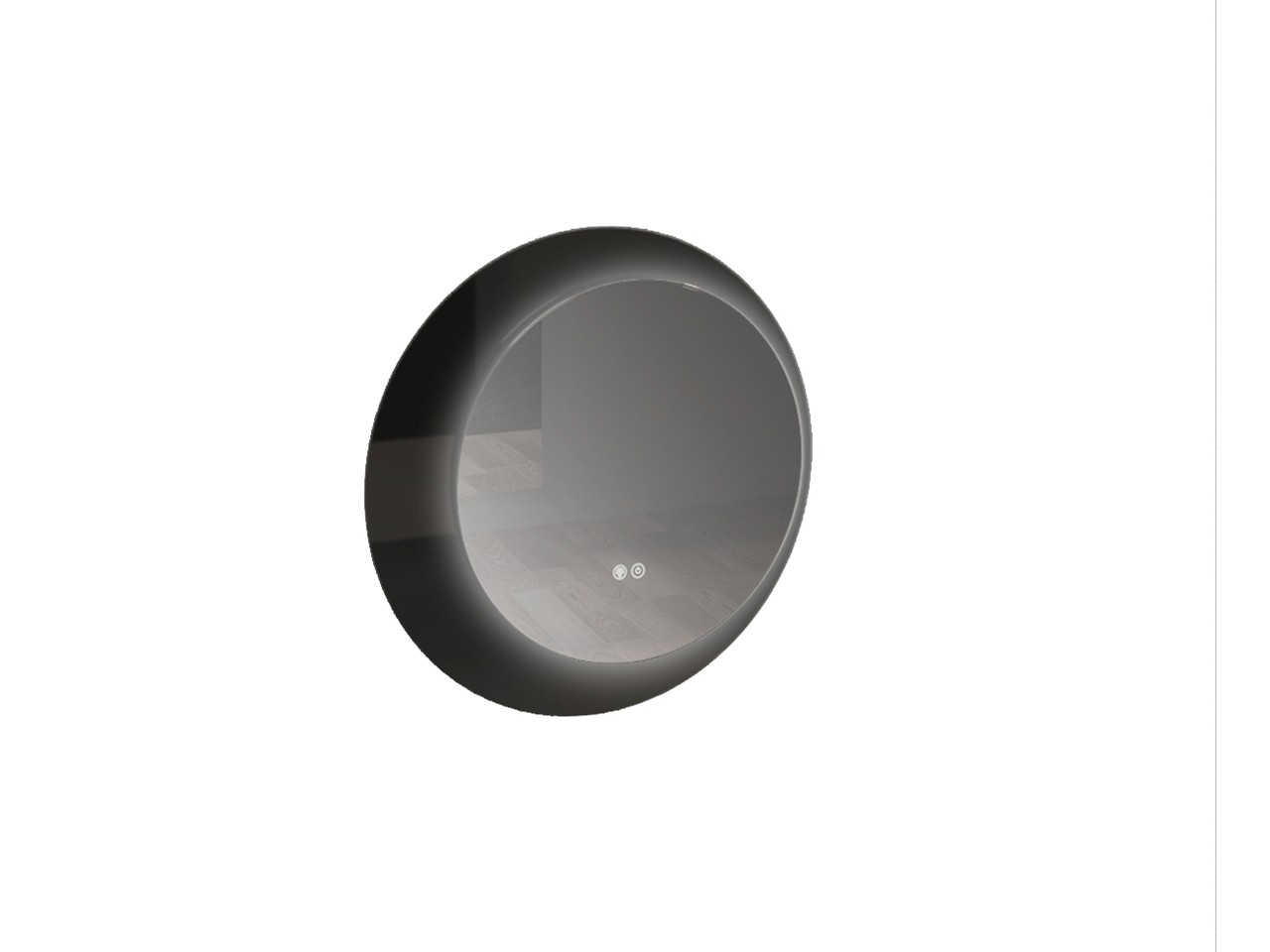 Cornice ATLAS Ø60 in Plexiglass Nera per specchio tondo retroilluminato-75579