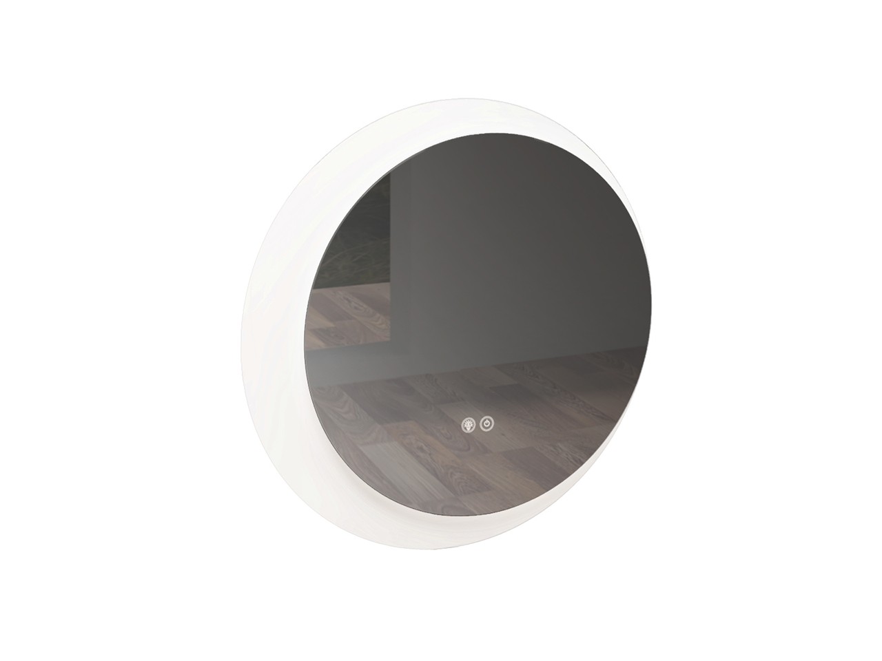 Cornice ATLAS Ø94 in Plexiglass Bianca per specchio tondo retroilluminato-75583