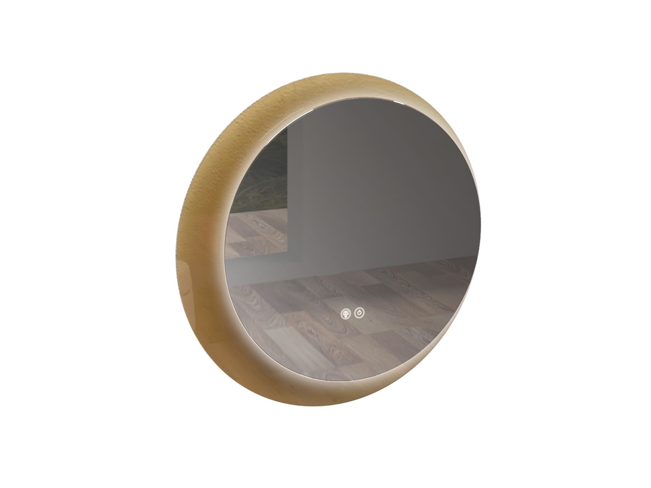 Cornice ATLAS Ø94 in Plexiglass Ambra per specchio tondo retroilluminato-75584