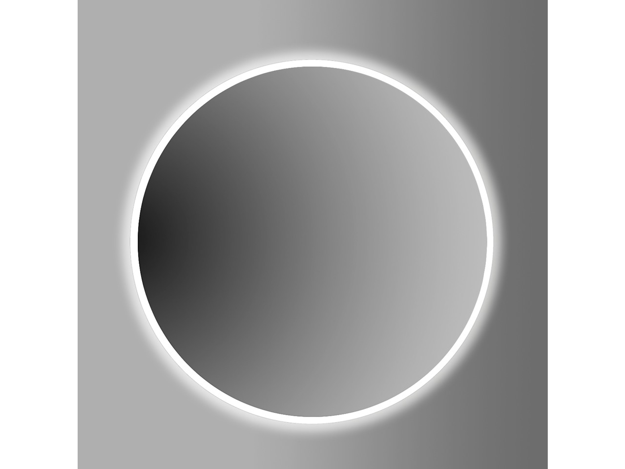 Specchio Bagno Led Silver Ø110 con Sabbiatura Perimetrale Retroilluminata-76121