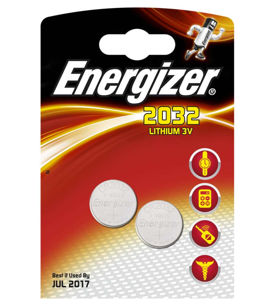 Energizer Pila Bottone Litio 2032 - Blister da 2