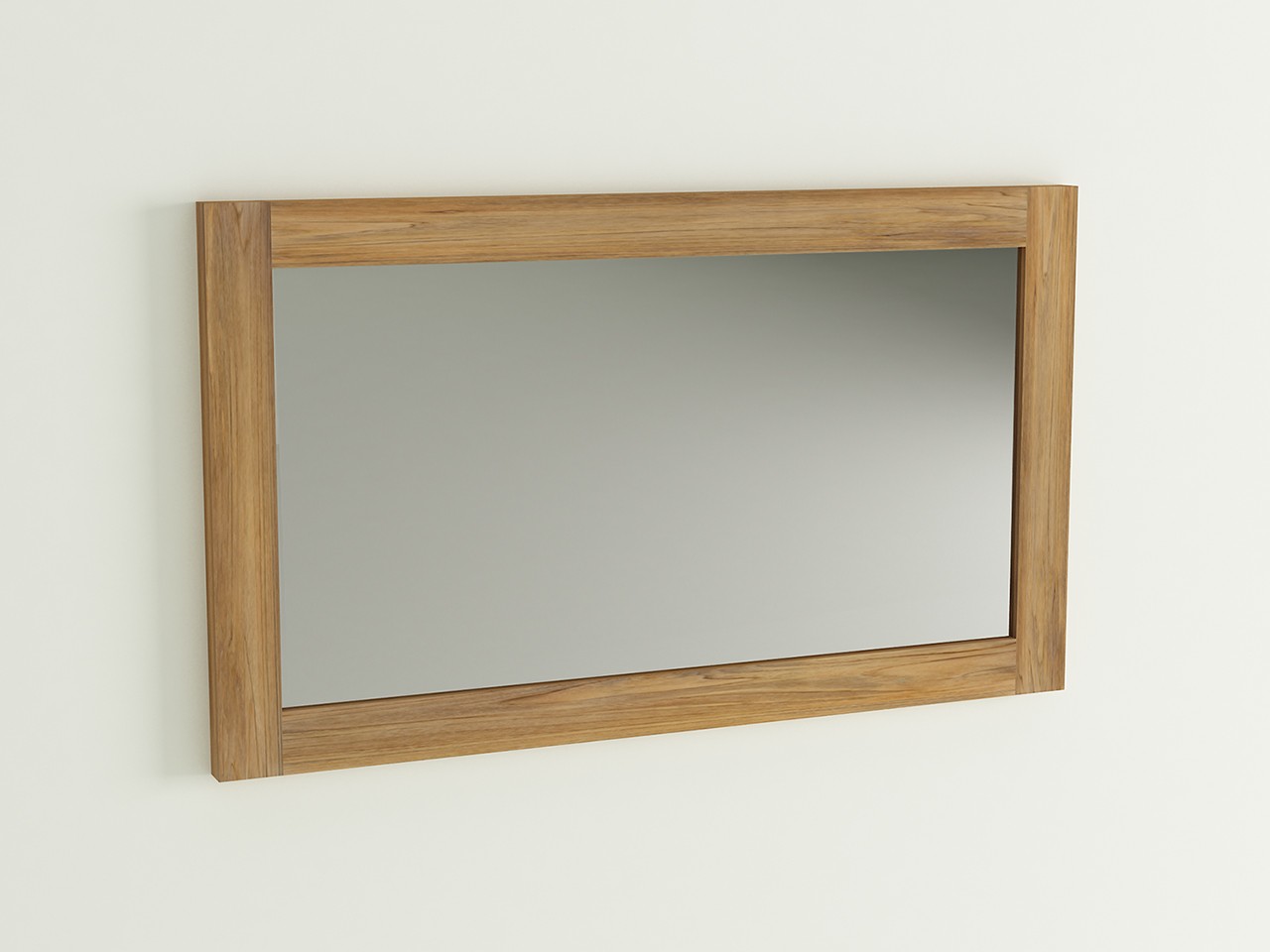 Specchio Bagno LOMBOK 120x70 cm con Cornice in Legno Massello Naturale Teak-76521