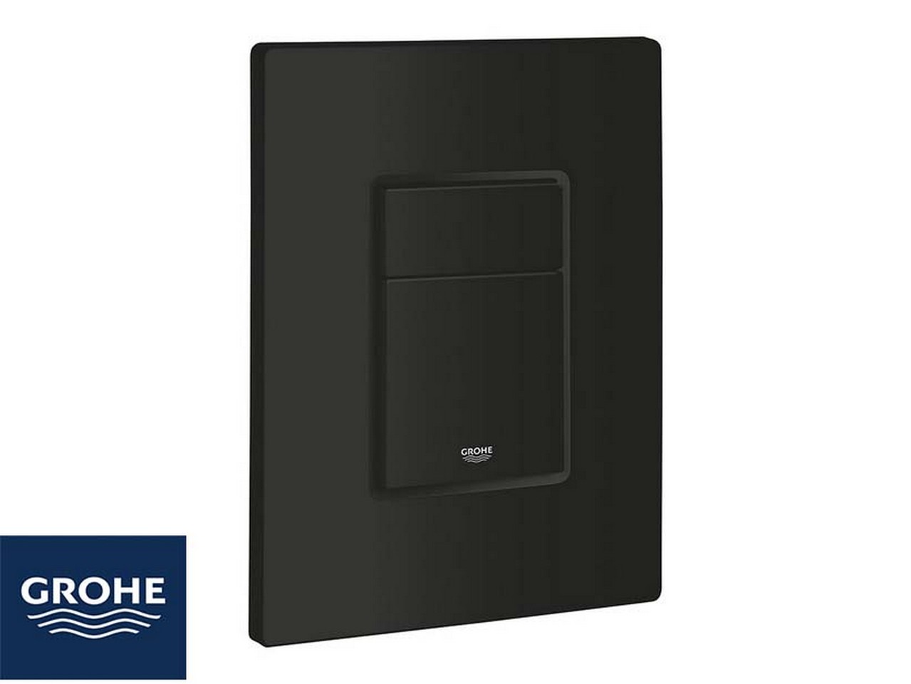 Placca Wc Grohe® Even 2 Pulsanti Nero Opaco-77081