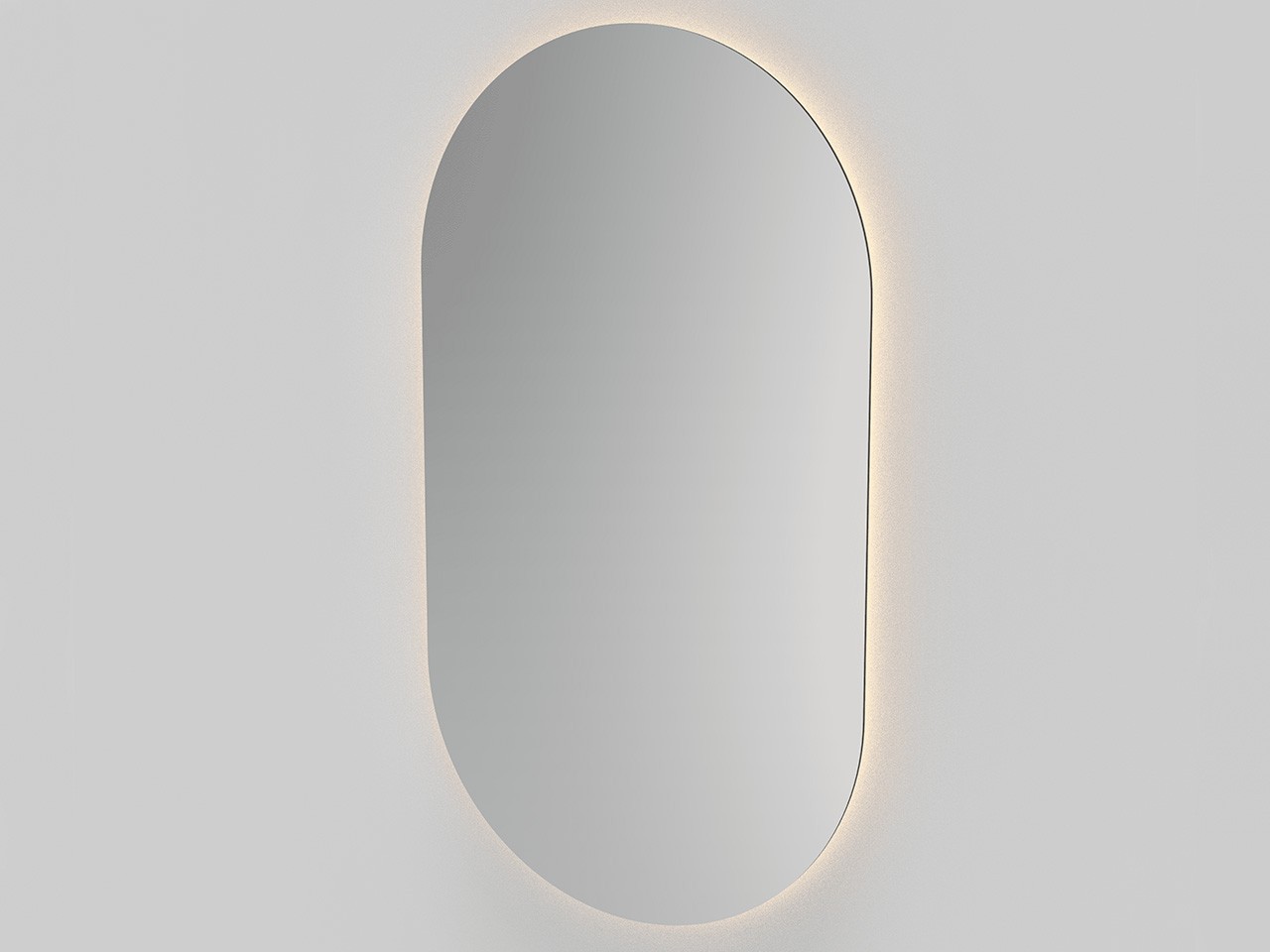 Specchio Cupola Ovale 50xH90 cm Retroilluminato a LED-77492