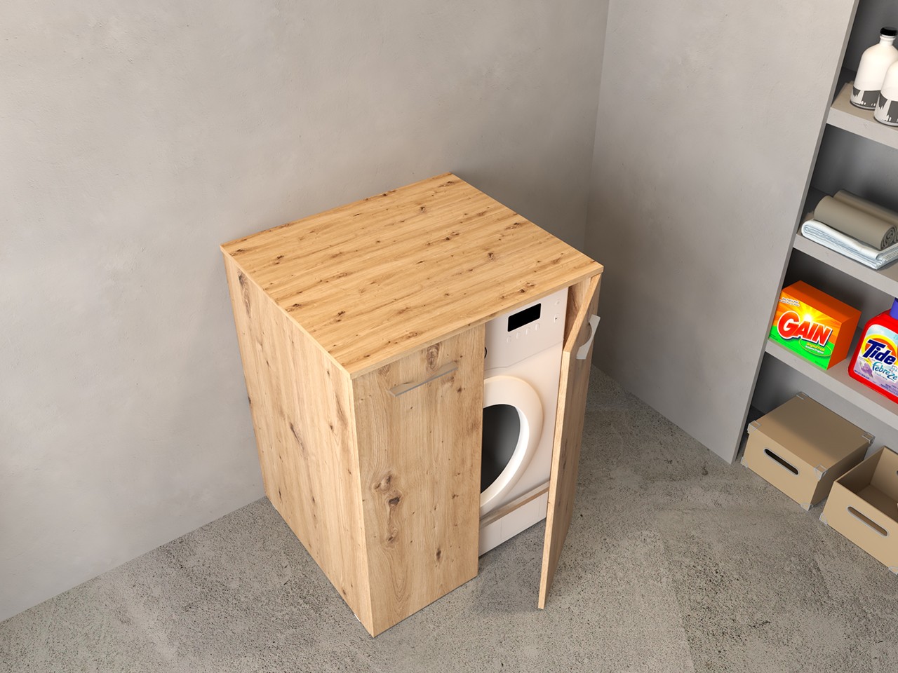 Portalavatrice 2 Ante BONK Rovere Nodato-9024162