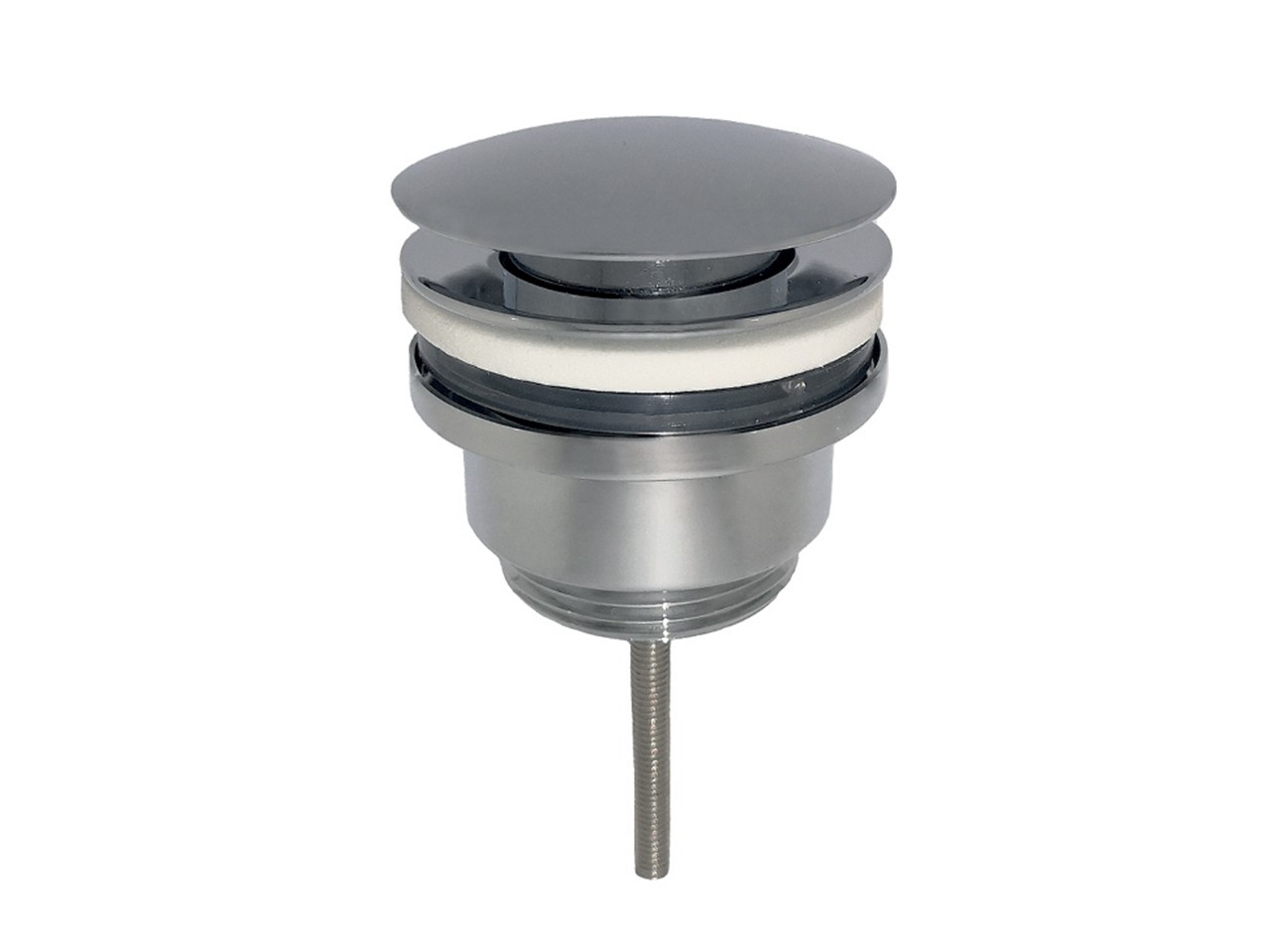 Piletta CLIK-Clak tonda universale Petra Inox 316 1”1/4 in Acciaio Spazzolato-79103