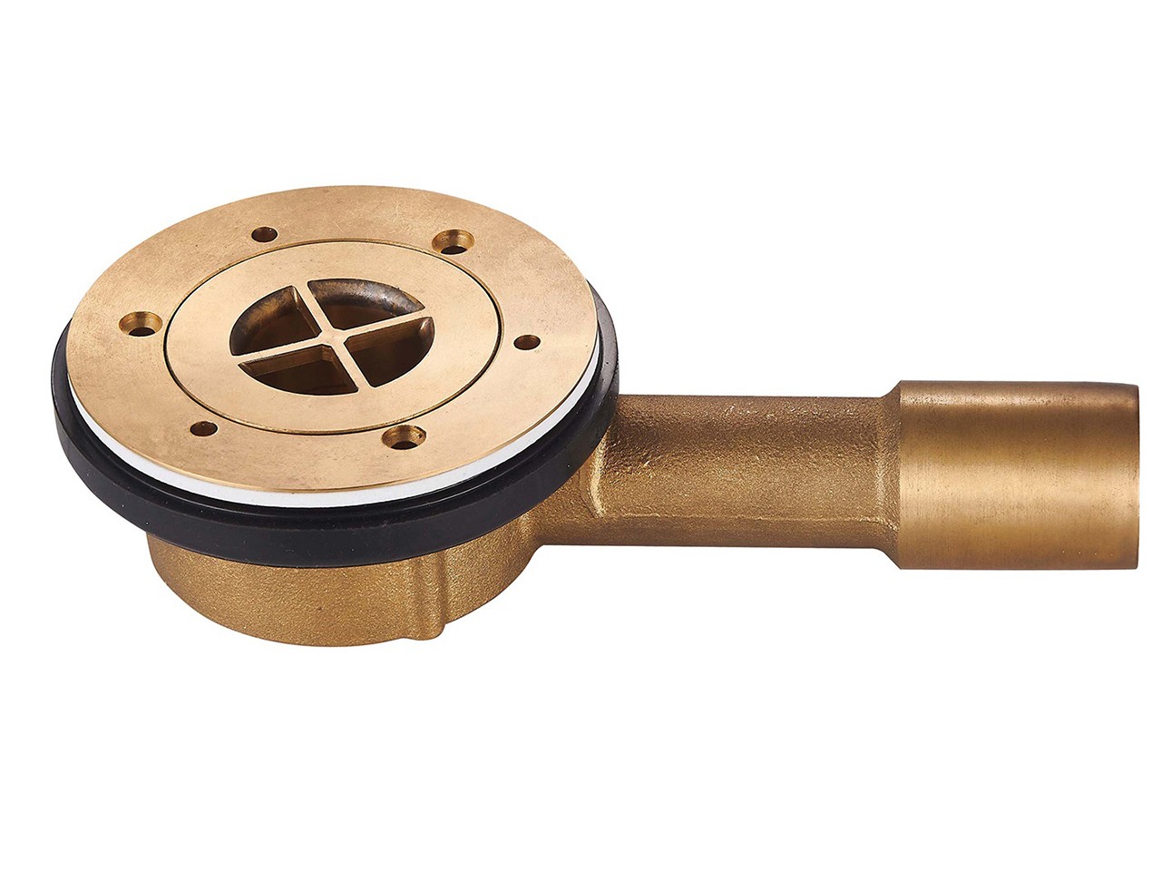 Piletta Doccia Low Round Ø90 mm Ribassata in Ottone-79400