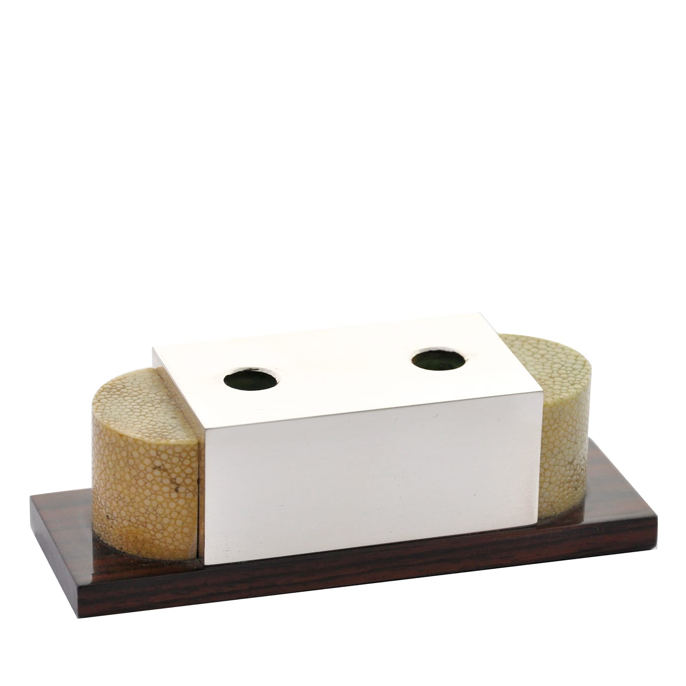 Portapenne Galucharme a 2 scomparti in zigrino color miele di Nino Basso