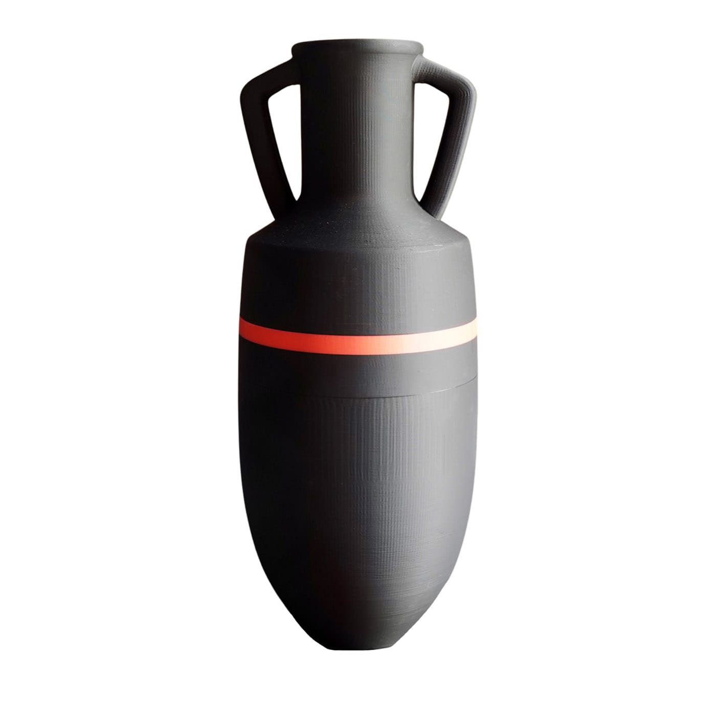Anfora Ottaviano XL nera e arancione