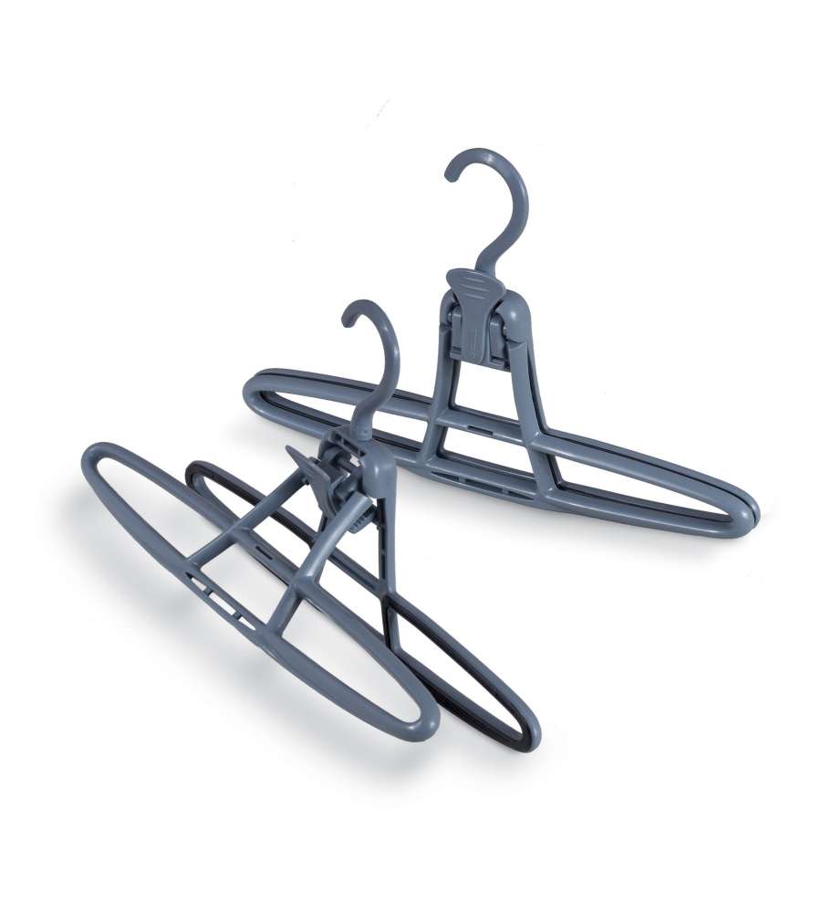 Set 2 pinze appendiabiti grigio