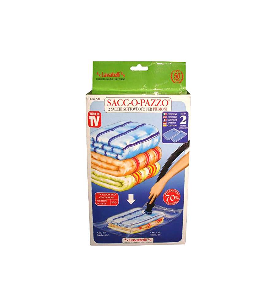 Sacco Abiti Sottovuoto Pz 2 40X 60 Lavatelli