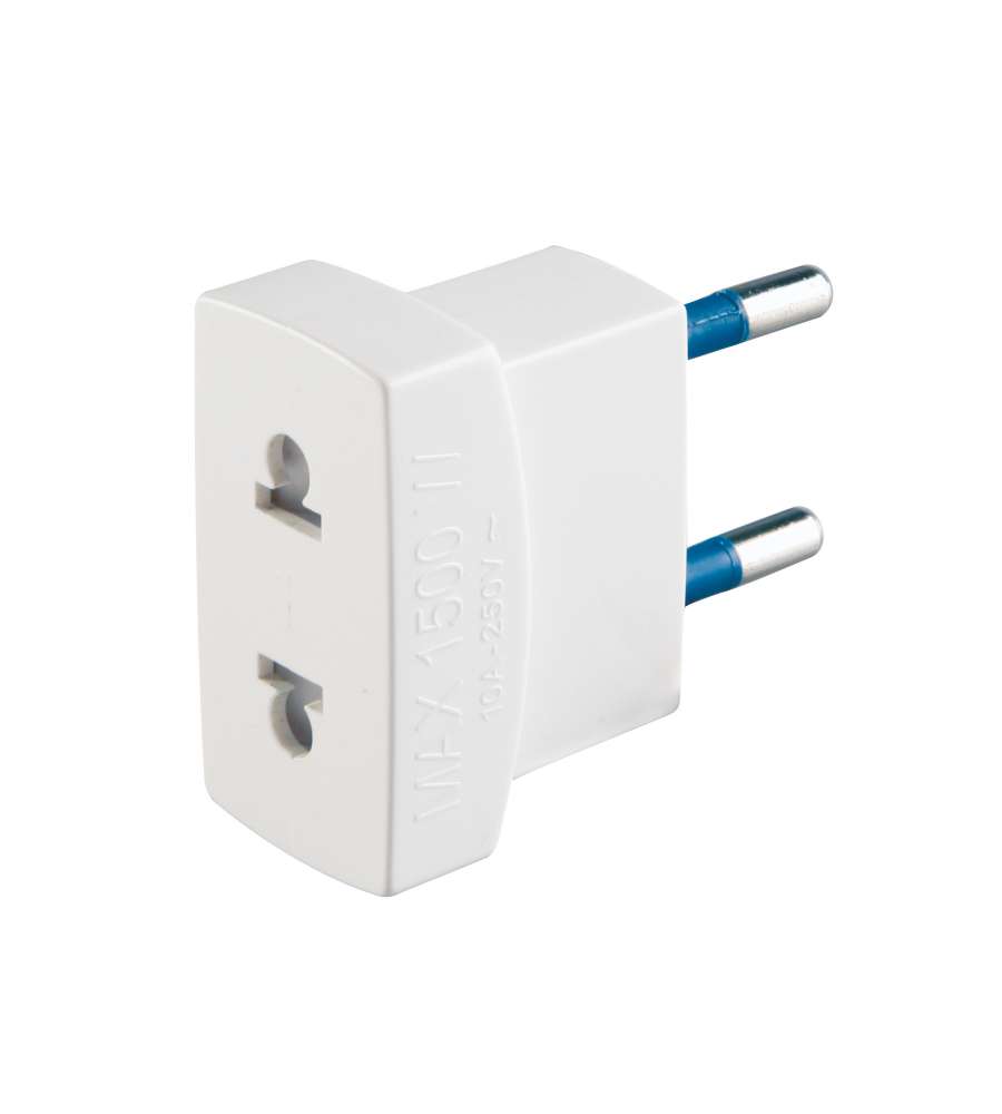 Adattatore con spina 10A 2P e Presa 10A 2P