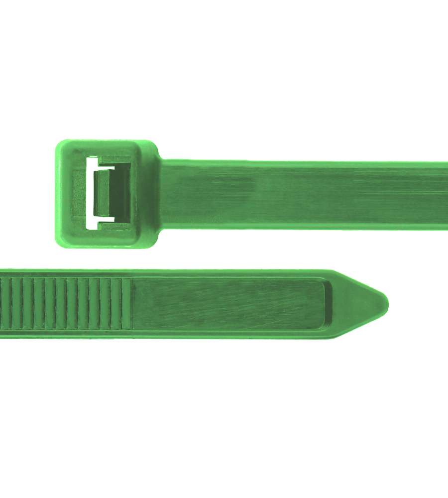 Fascette nylon 6.6 - 3,5 x 200 verdi - 100 pz.