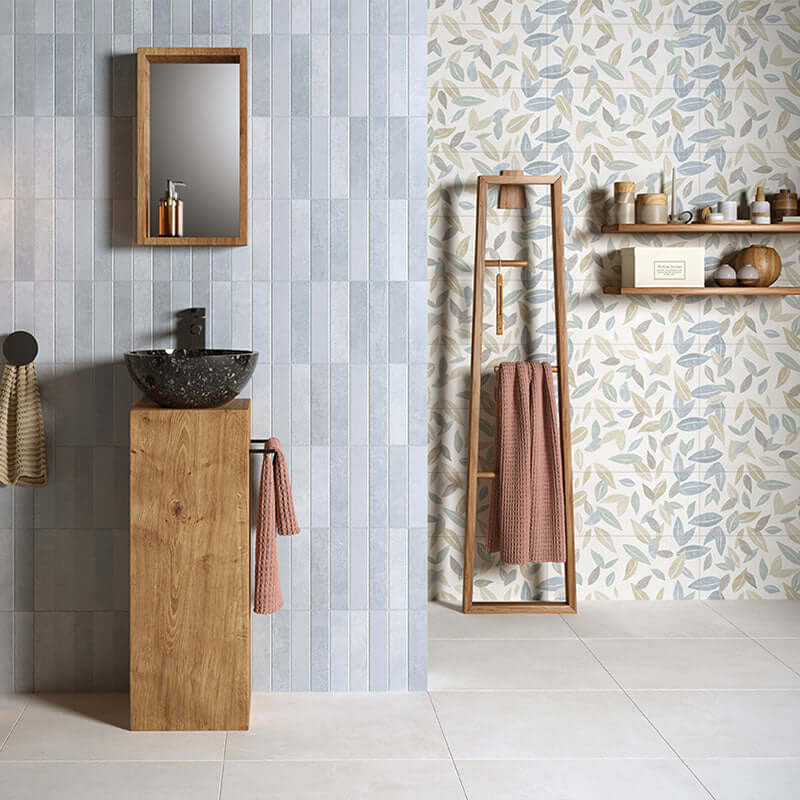 Rivestimento in Ceramica Decoro 25x60 Brick Celeste Roma Wall - Herberia