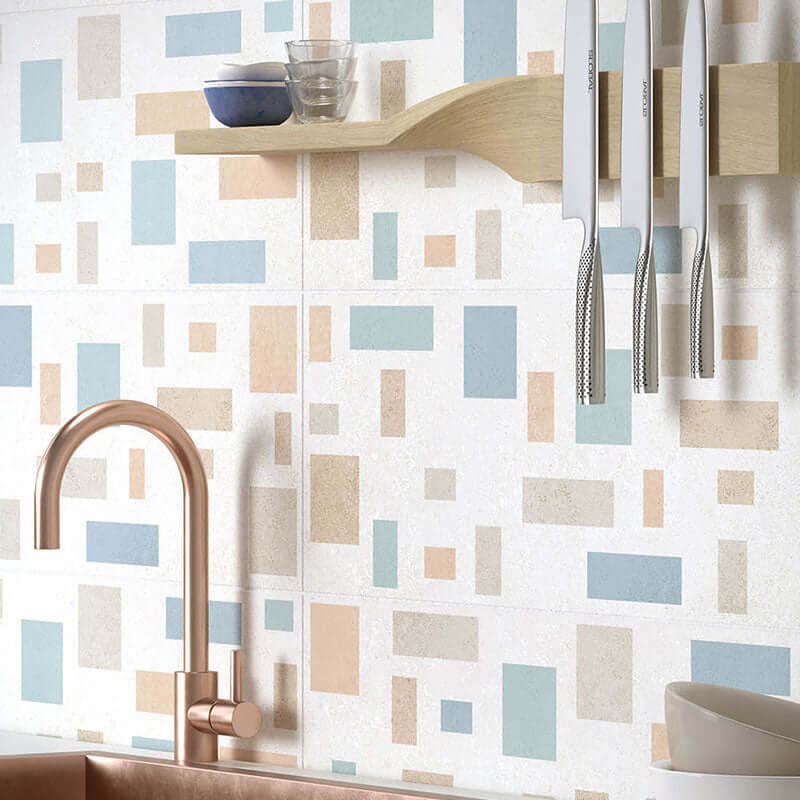 Rivestimento in Ceramica Decoro 25x75 Shapes Materia Wall - Herberia