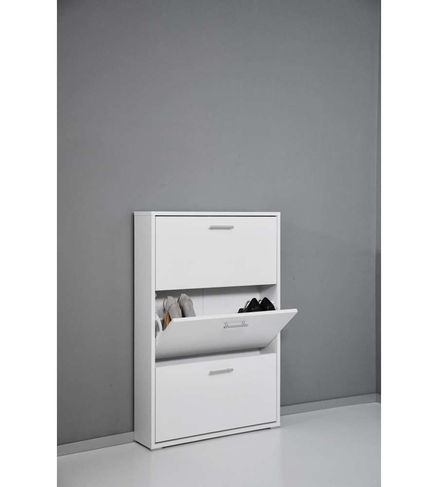 Scarpiera 3 ribalte 18mm bianca 18x1083x723x181 mm premium