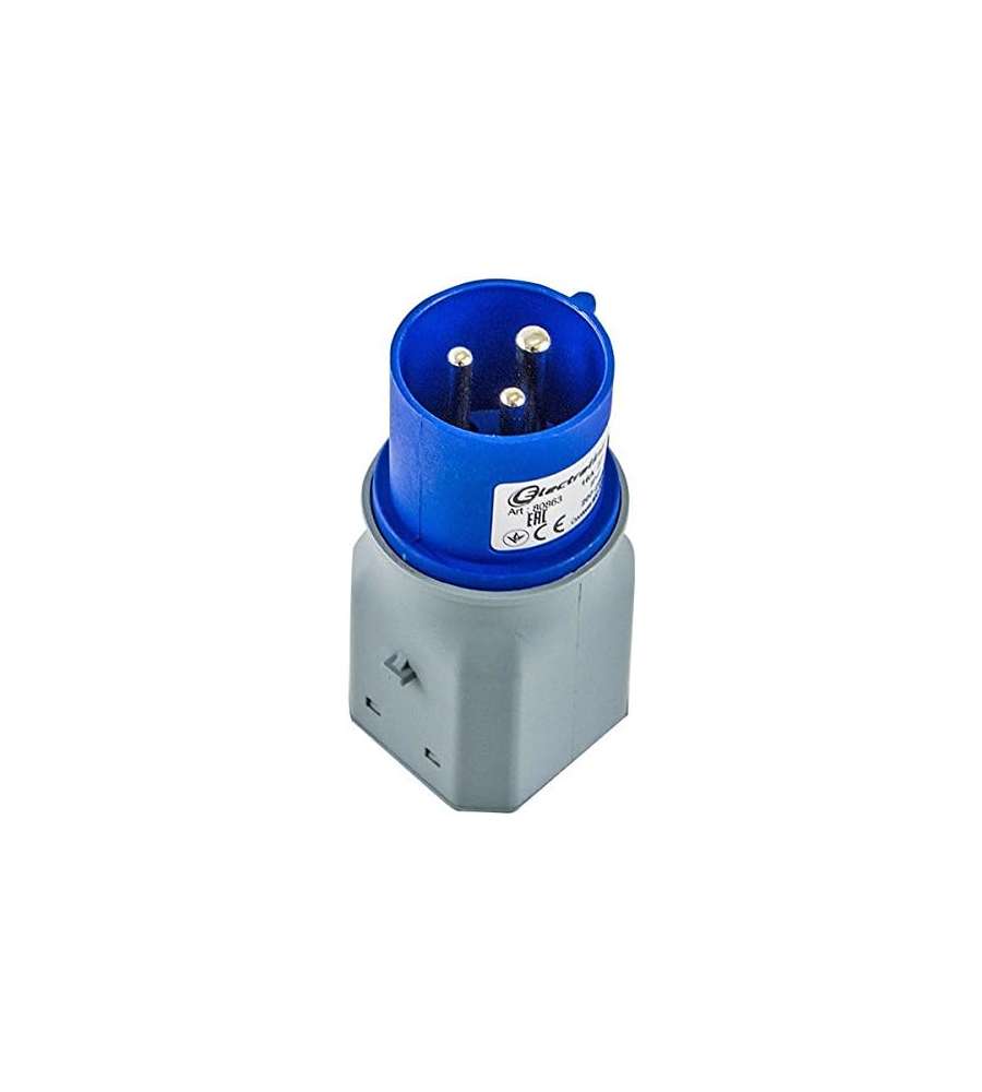 Adattatore industriale con presa polivalente e spina CEE 2P+T IP20 Electraline
