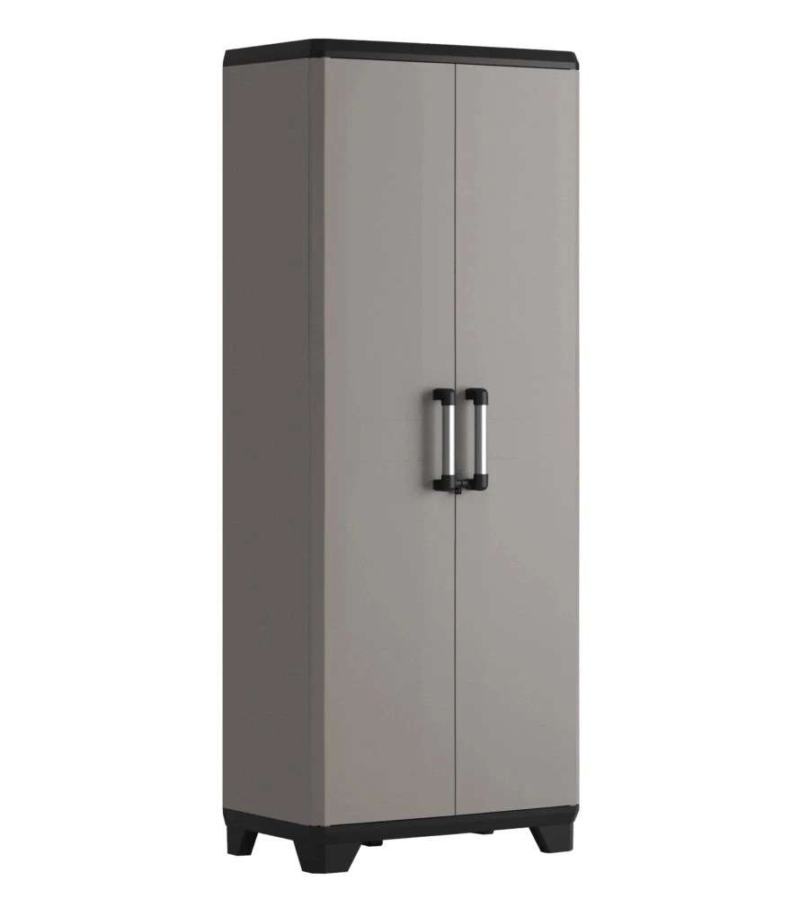 Keter Armadio Utility Grigio e Nero 68x39x173 cm - 3 Ripiani - Multiuso